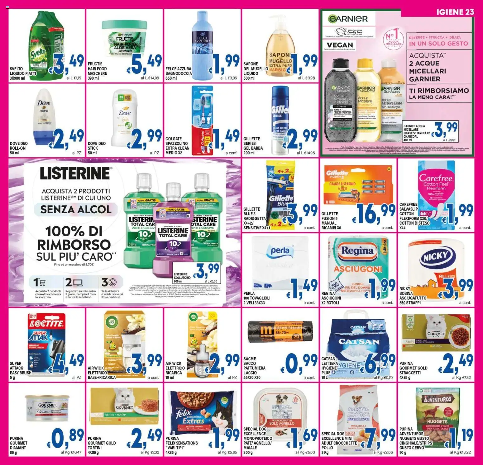Volantino DEM del 17.03.2026 | Pagina: 23 | Prodotti: Pollo, Collutorio, Asciugatutto, Agnello