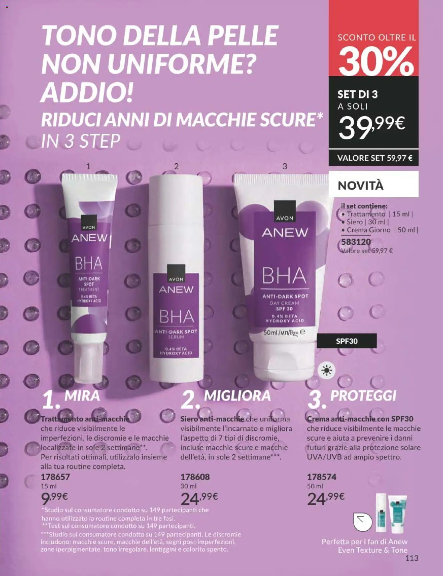 Volantino Avon del 01.03.2026 | Pagina: 113 | Prodotti: Crema, Fan