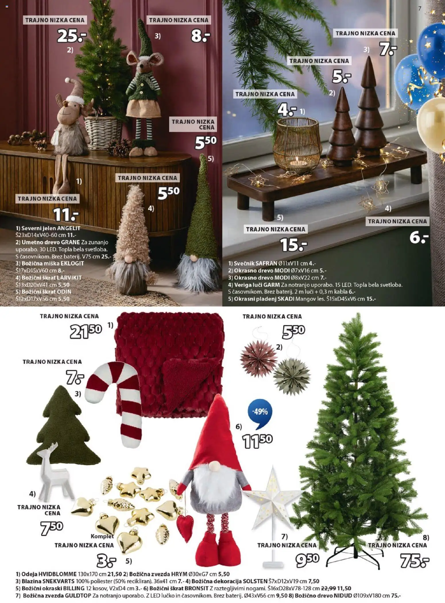 Novi JYSK katalog ponudbe – veljaven od 12.11.2025 | Stran: 7 | Izdelki: Svečnik, Blazina, Odeja