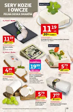 Auchan Gazetka - Lato Pełne Przyjemności Hipermarket od 10.07.2025 | Strona: 11 | Produkty: Ser kozi, Ser owczy, Rolada, Sery