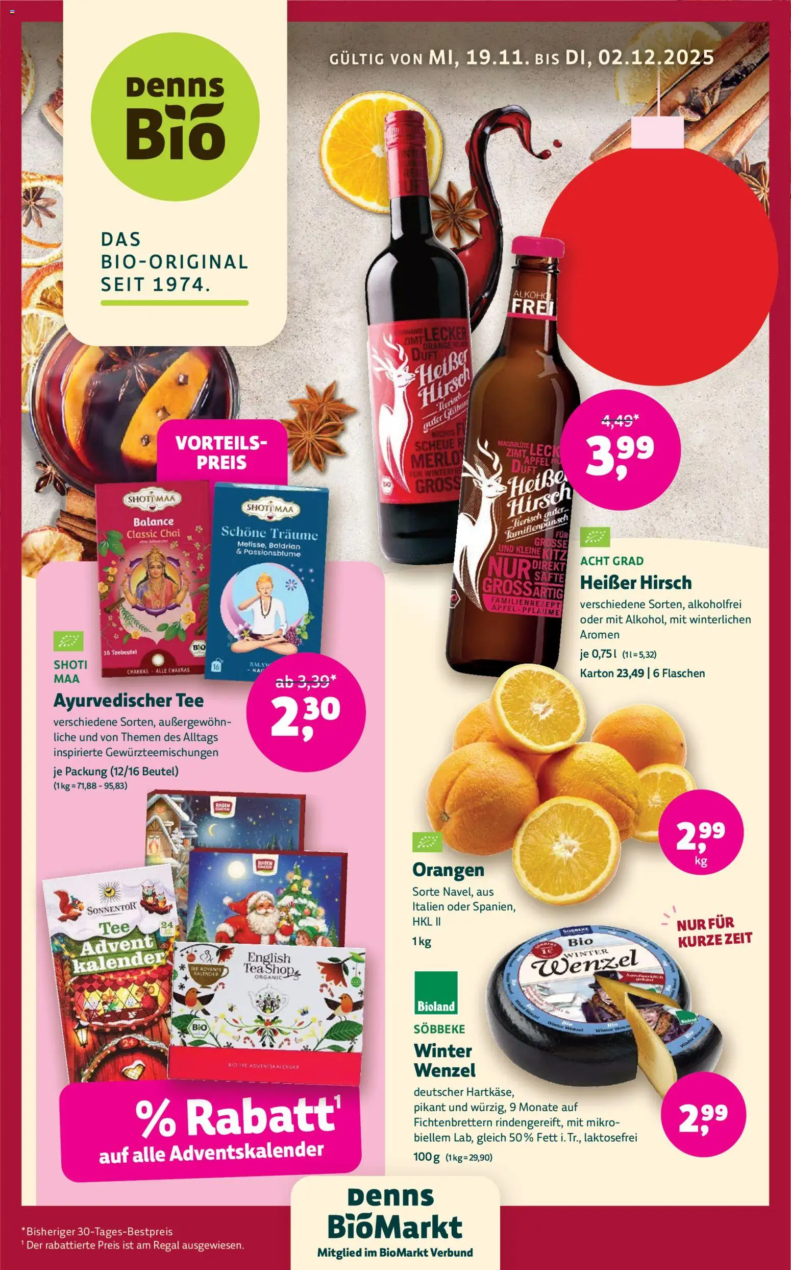 BioMarkt - Black Friday – gültig ab 19.11.2025 | Seite: 1 | Produkte: Duft, Äpfel, Orangen, Tee
