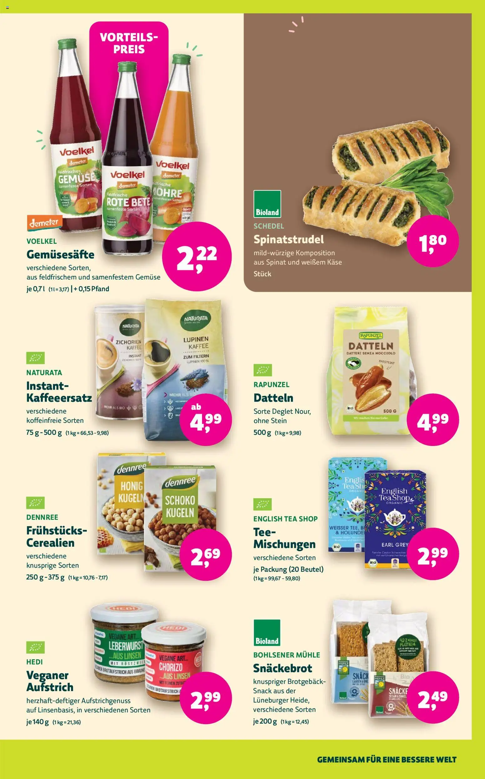 BioMarkt Prospekt – gültig ab 25.02.2026 | Seite: 9 | Produkte: Käse, Kaffee, Gemüse, Tee