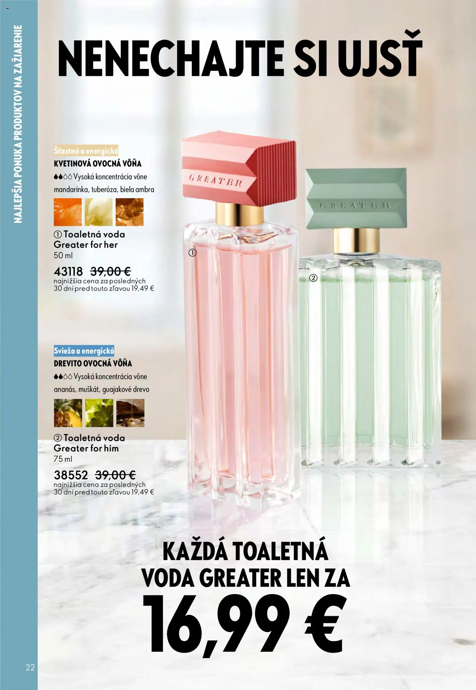 Nové Oriflame akcie – leták je platný od 24.12.2025 | Strana: 22 | Produkty: Toaletná voda, Voda