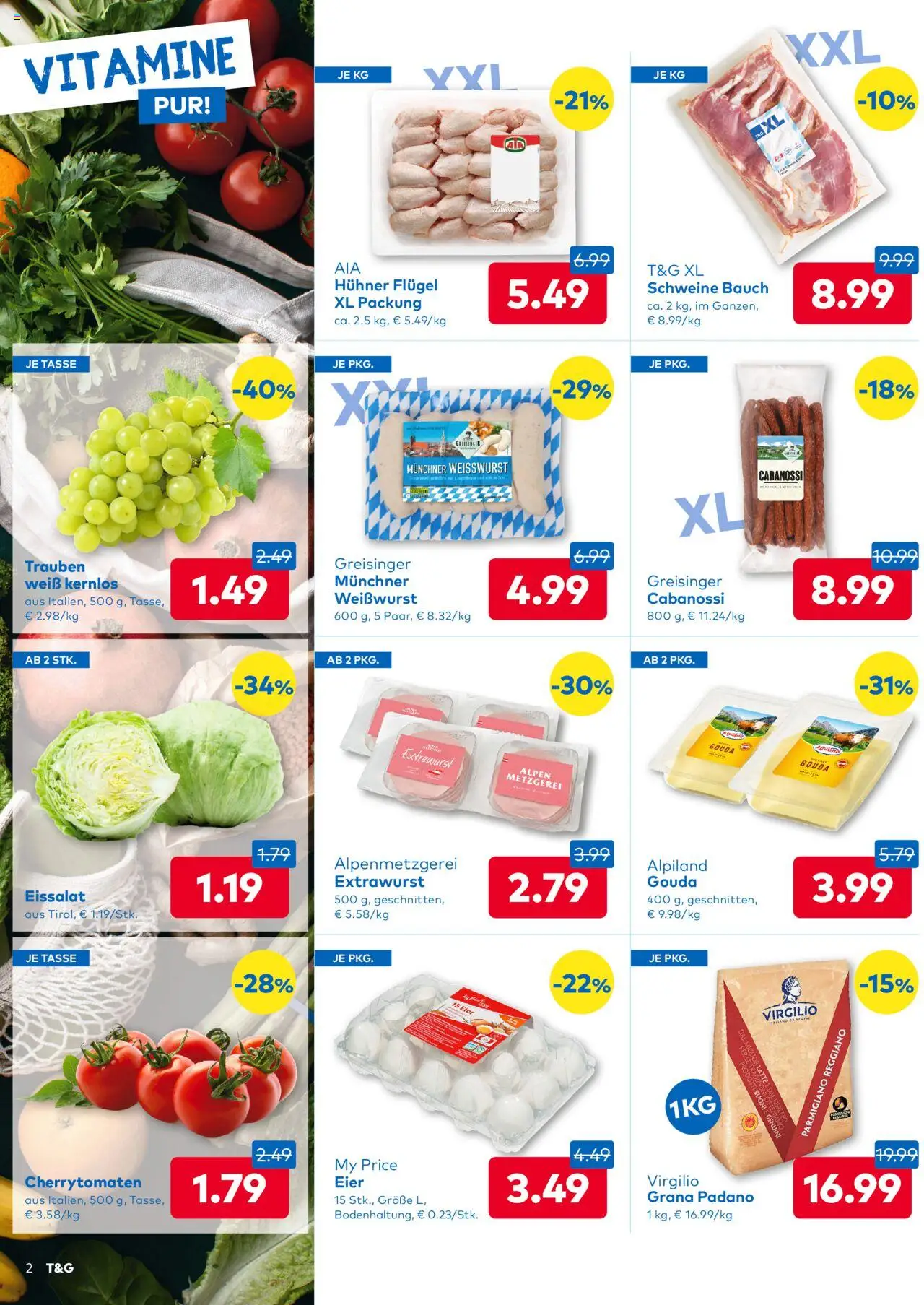 T&G Flugblatt gültig ab 28.08.2025 | Seite: 2 | Produkte: Eier