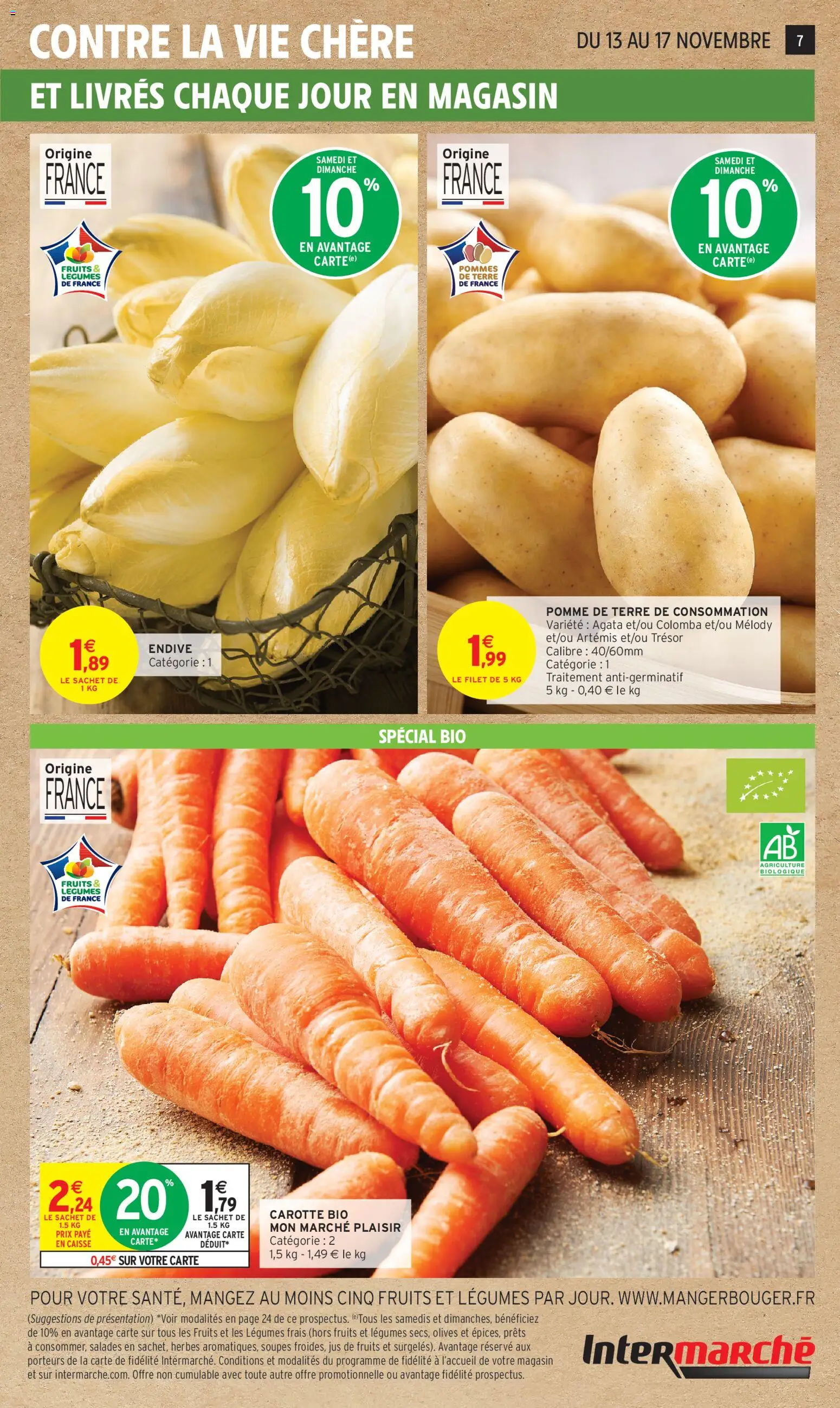 {H1} | Page: 7 | Produits: Pomme, Pomme de terre de consommation, Endive, Carotte