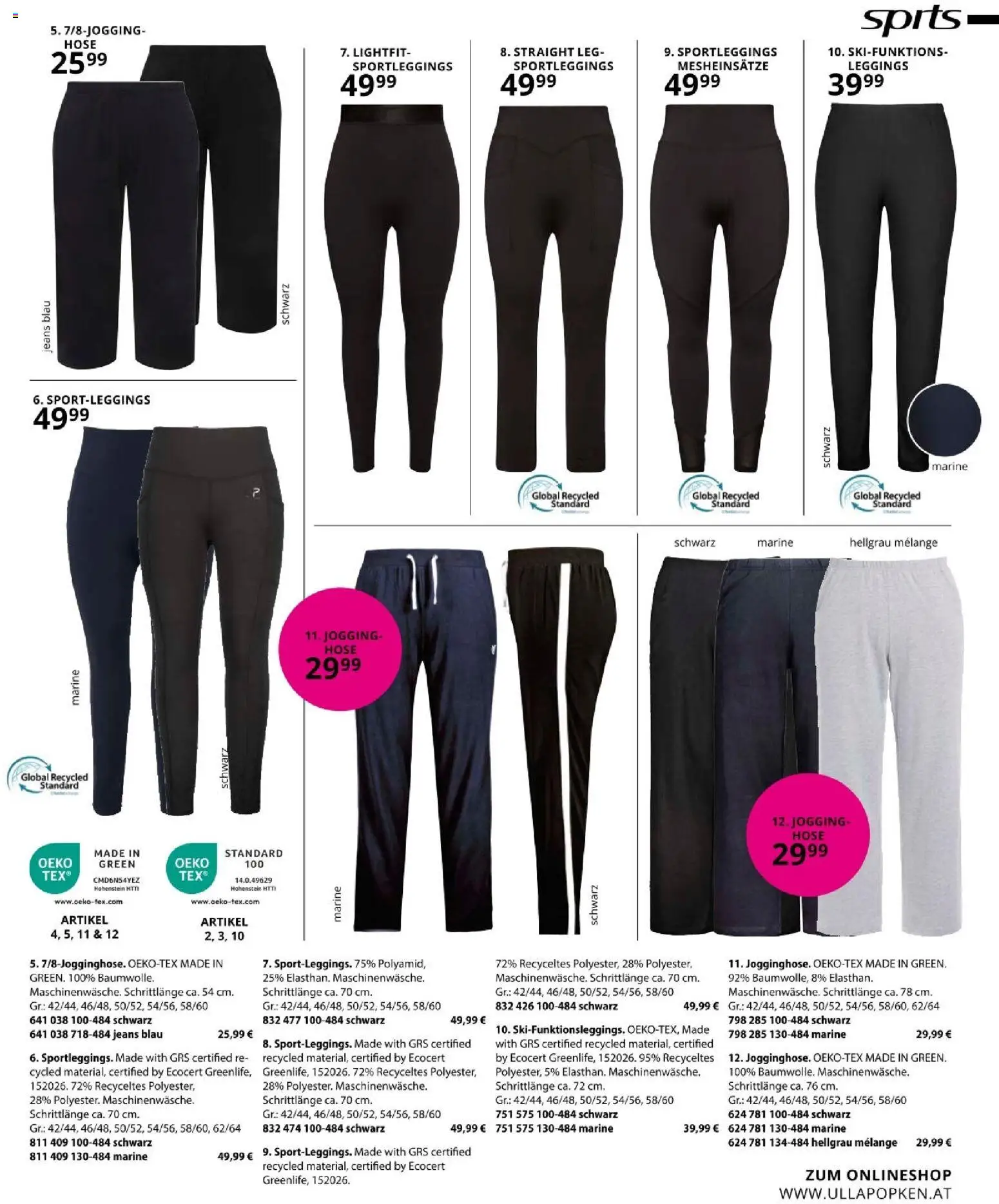 Ulla Popken akciós ujság - amely érvényes a következő dátumtól: 01.04.2026 | Oldal: 179 | Termékek: Leggings