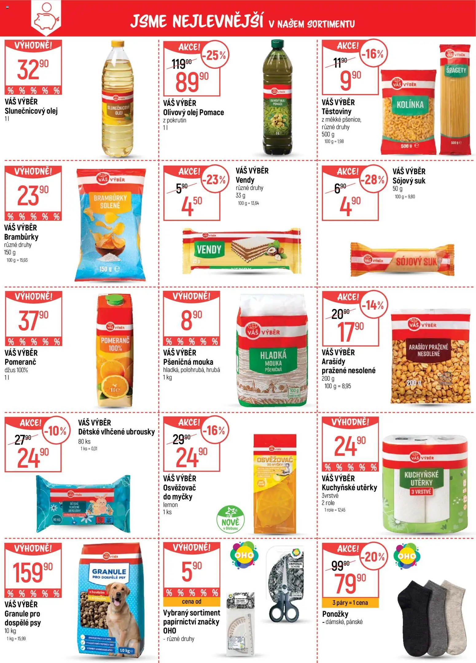 Globus leták - Plzeň od 08.04.2026 | Strana: 4 | Produkty: Olivový olej, Kuchyňské utěrky, Bramburky, Mouka