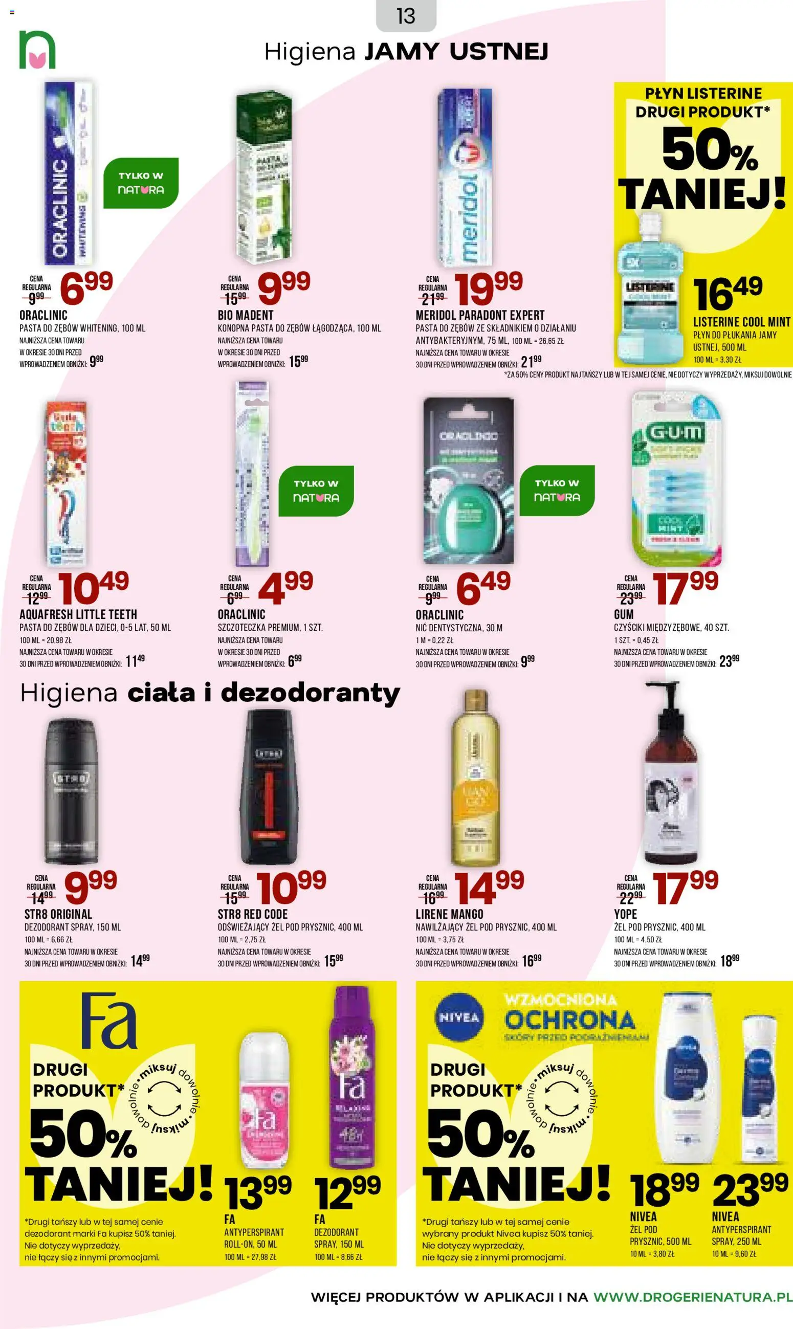 Drogerie Natura Gazetka od 29.12.2025 | Strona: 13 | Produkty: Mango, Dezodorant, Antyperspirant, Pasta do zębów