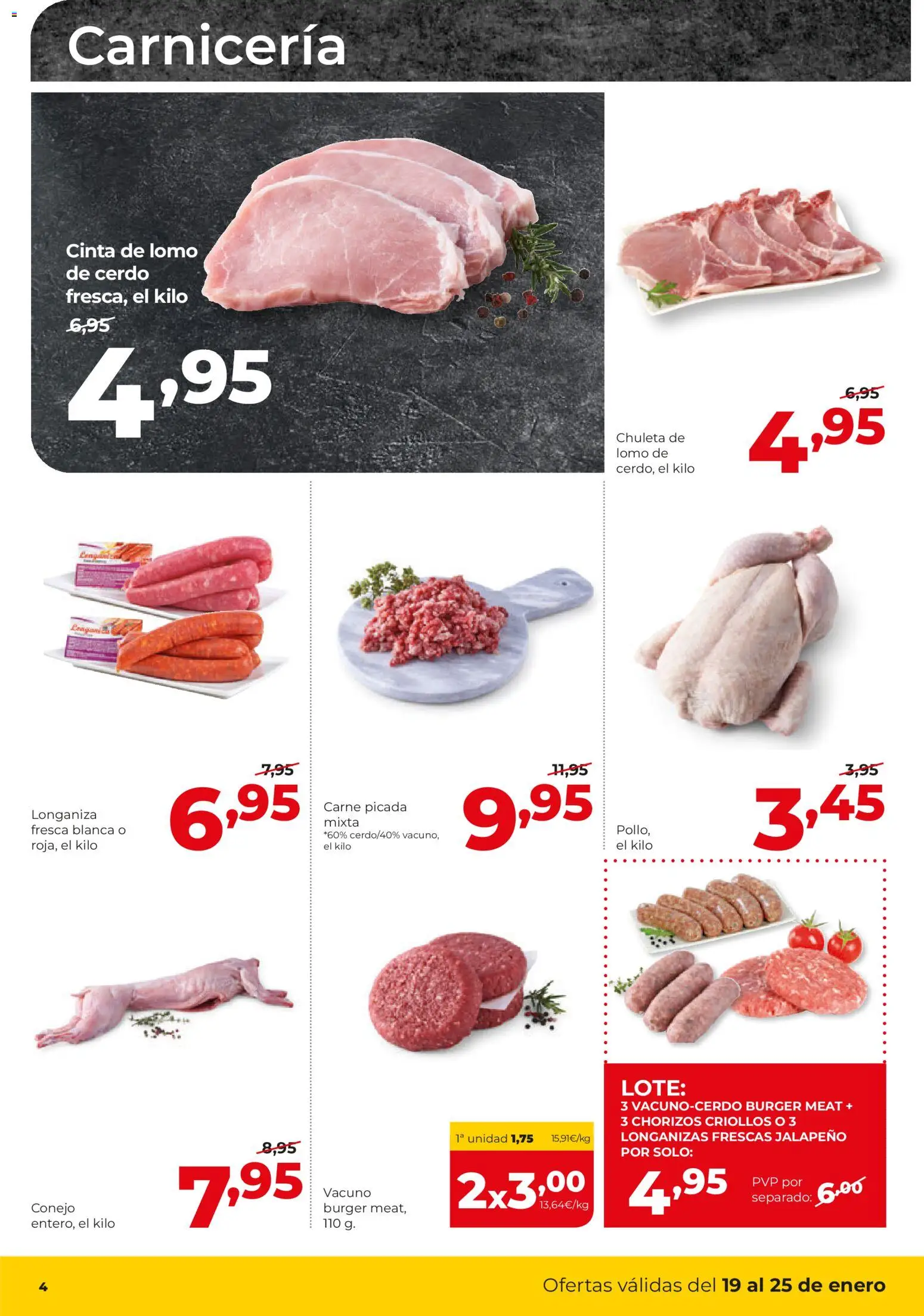 Alimerka folleto Castilla y León │ válido desde el 19.01.2026 | Página: 4 | Productos: Cerdo, Longaniza