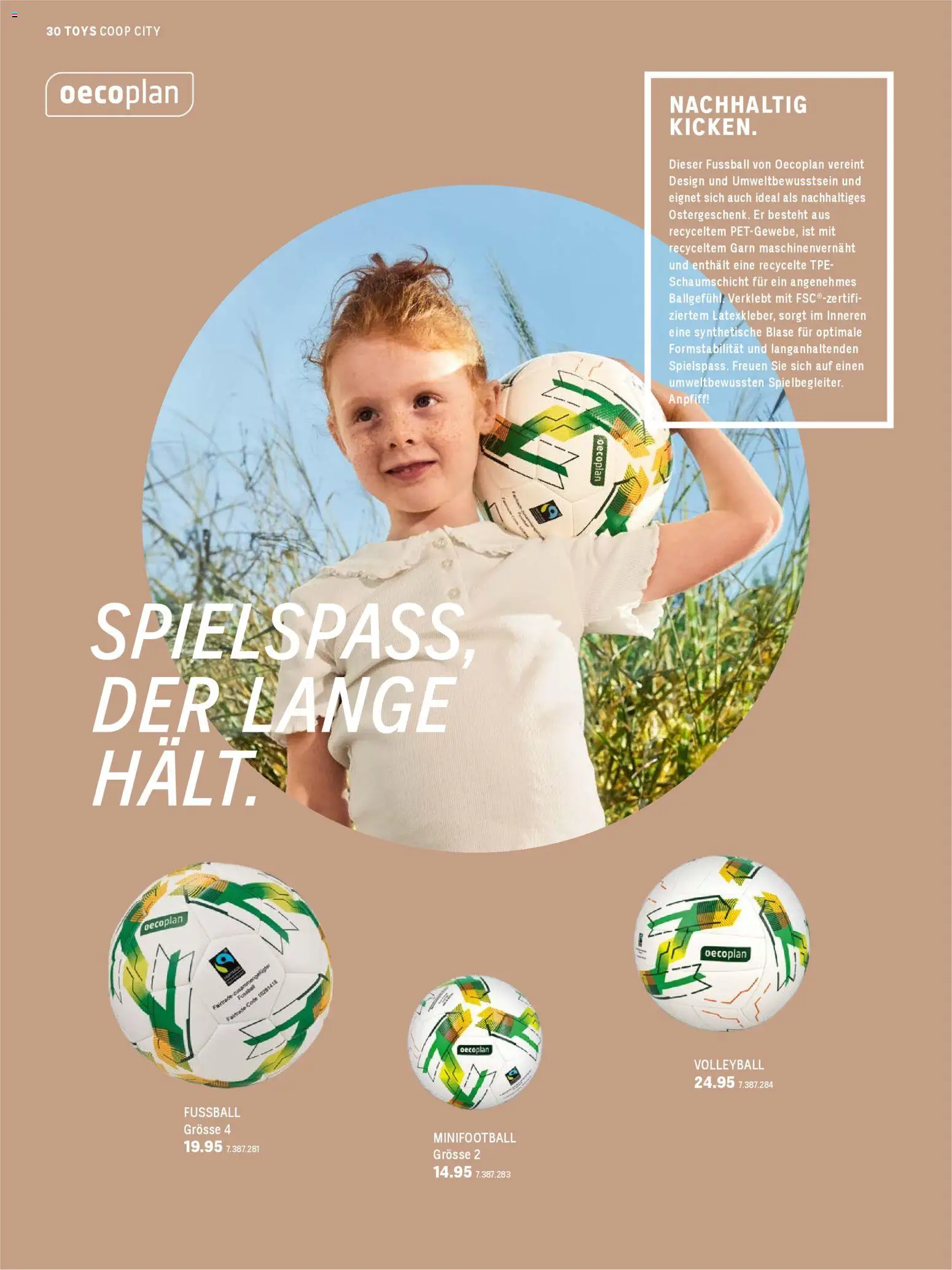 Coop City aktionen Ostern – gültig ab 23.03.2026 | Seite: 30 | Produkte: Fußball, Volleyball
