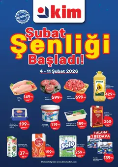 04.02.2026 tarihinden itibaren geçerli olan Kim Market kataloğu önizlemesi
