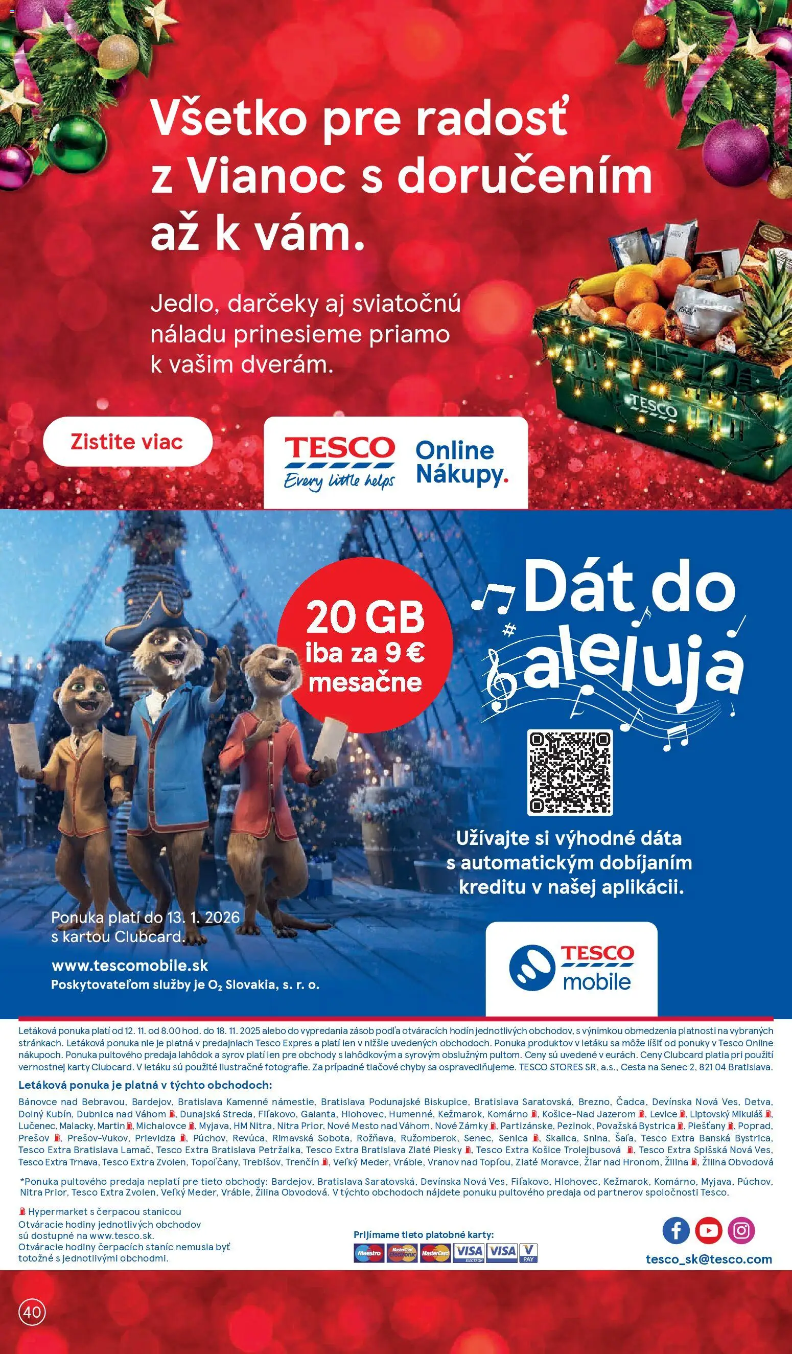 Nové Tesco akcie – leták je platný od 12.11.2025 | Strana: 40 | Produkty: Hodiny