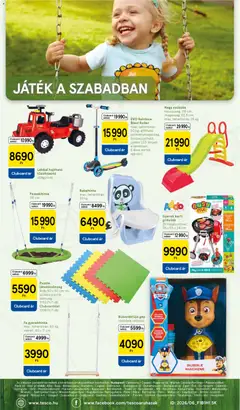 Tesco katalógus - amely érvényes a következő dátumtól: 08.04.2026 | Oldal: 20 | Termékek: Grillsütő, Csúszda, Puzzle, Roller