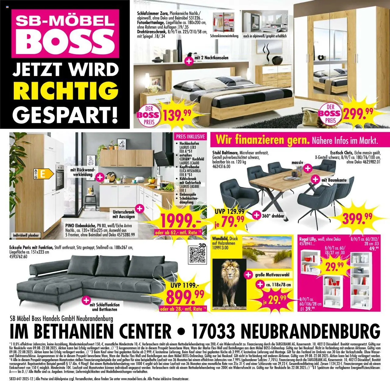 SB Möbel Boss Prospekt Neubrandenburg - gültig ab dem 09.08.2025 | Seite: 12 | Produkte: Regal, Stuhl, Küche, Kochfeld