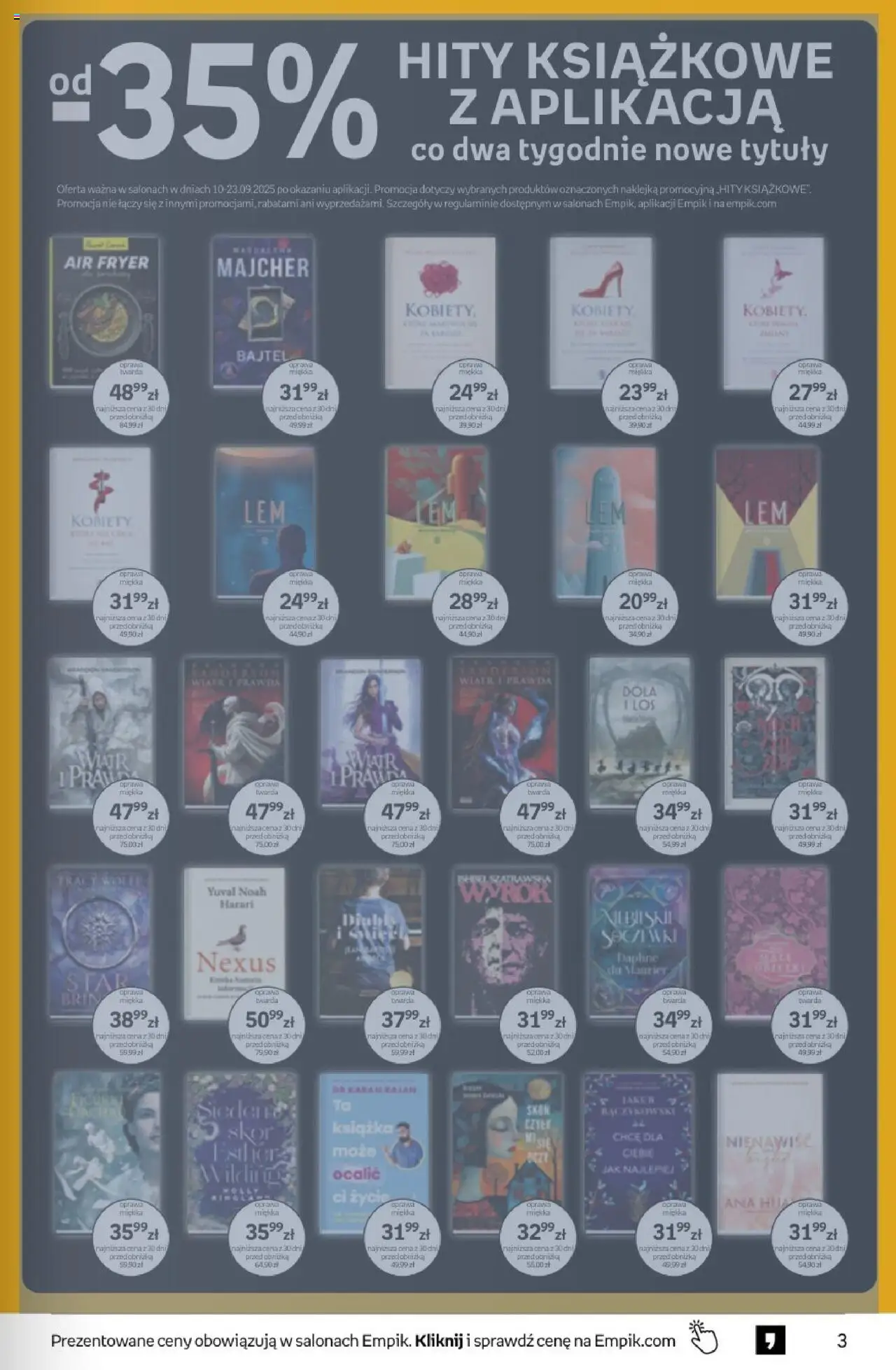 Empik promocje - Tom kultury Książki od 10.09.2025 | Strona: 3