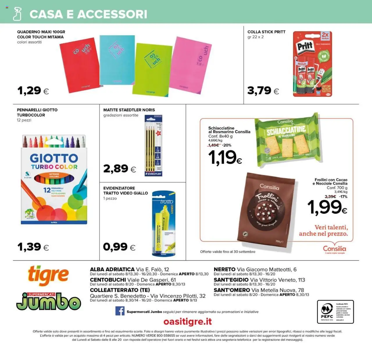 Volantino Tigre del 04.09.2025 | Pagina: 20 | Prodotti: Rosmarino, Video, Colla, Cacao