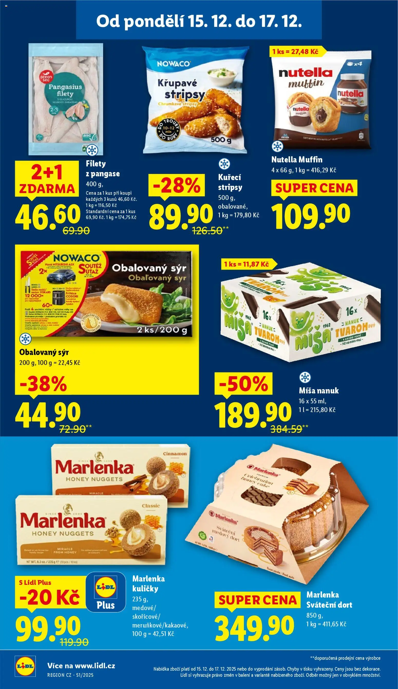 Lidl leták od 15.12.2025 | Strana: 24 | Produkty: Fritéza, Pangasius filety, Marlenka, Nutella