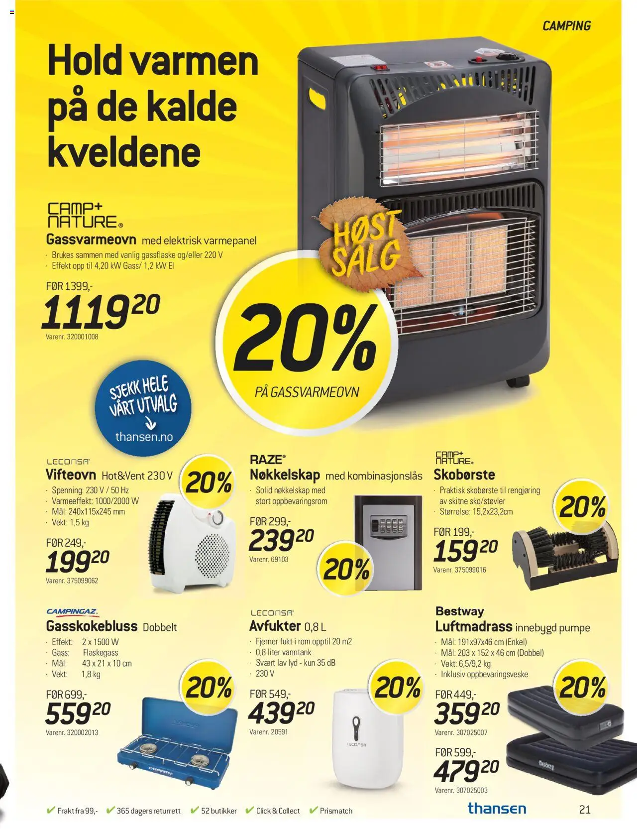  | Side: 21 | Produkter: Pumpe, Persienn, Vekt, Luftmadrass
