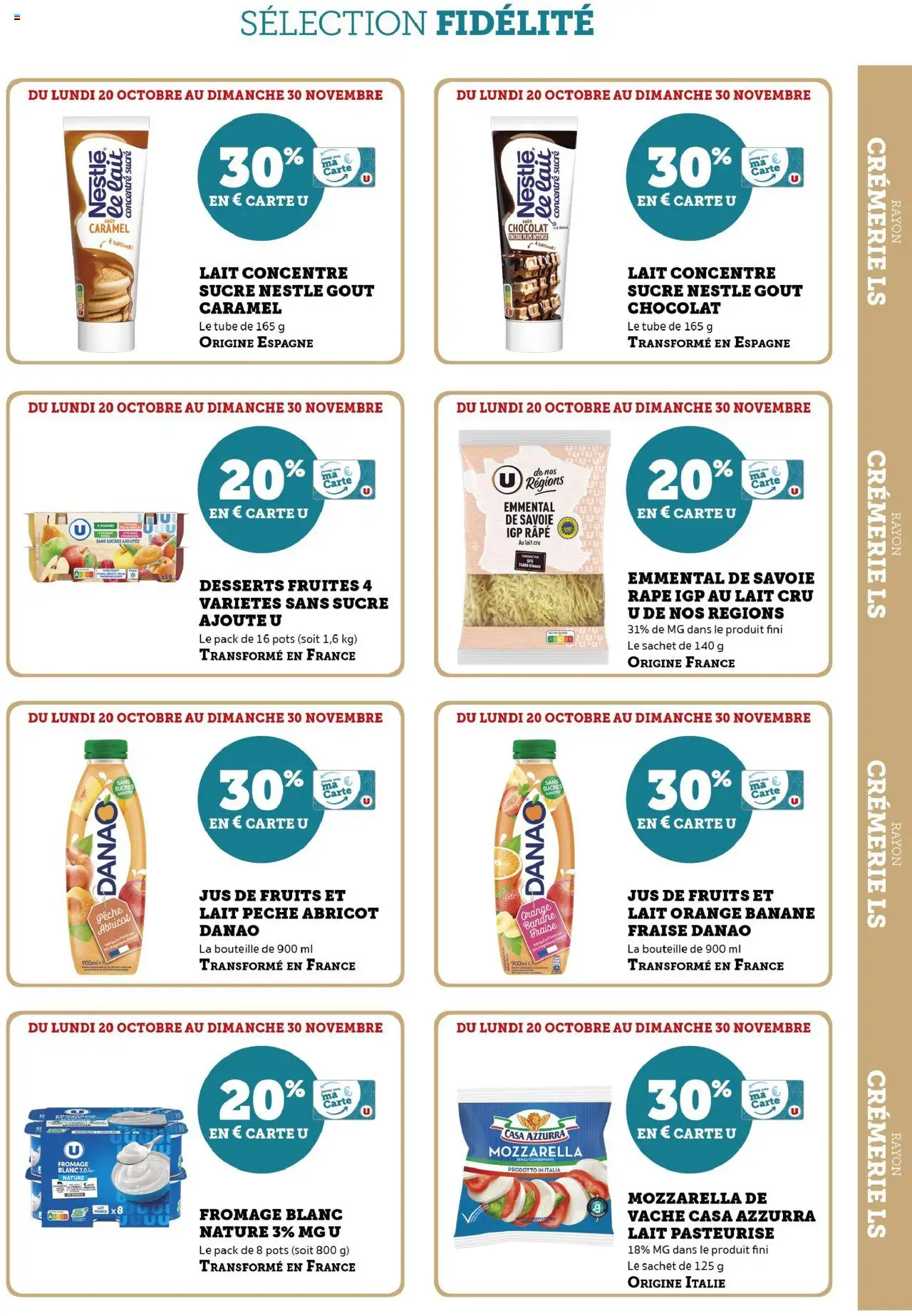 {H1} | Page: 5 | Produits: Orange, Pêche, Lait concentré, Banane