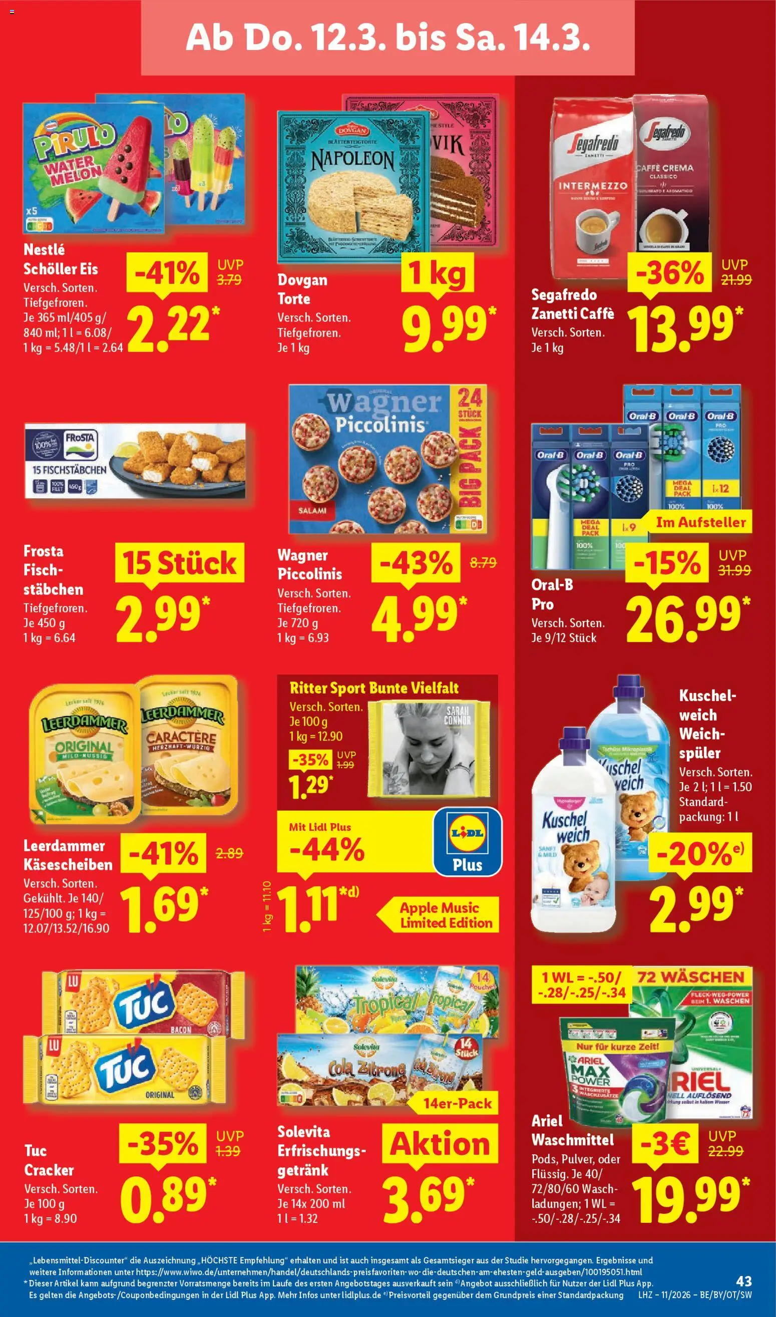 Lidl Prospekt Steinheim am Albuch – gültig ab 09.03.2026 | Seite: 65 | Produkte: Ritter sport, Fisch, Waschmittel, Segafredo