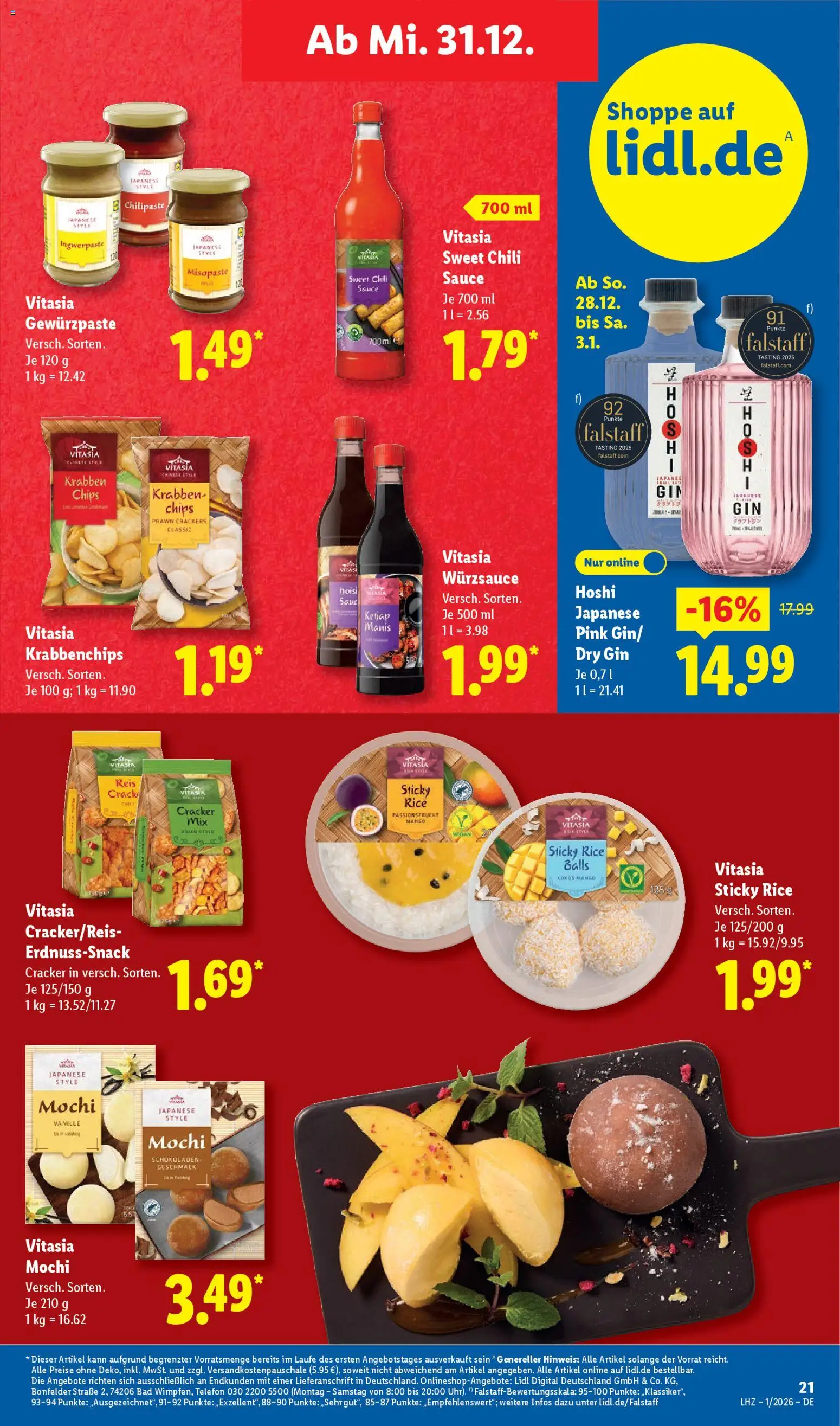 Lidl - Prospekt – gültig ab 29.12.2025 | Seite: 33 | Produkte: Chili, Gin, Telefon, Mochi