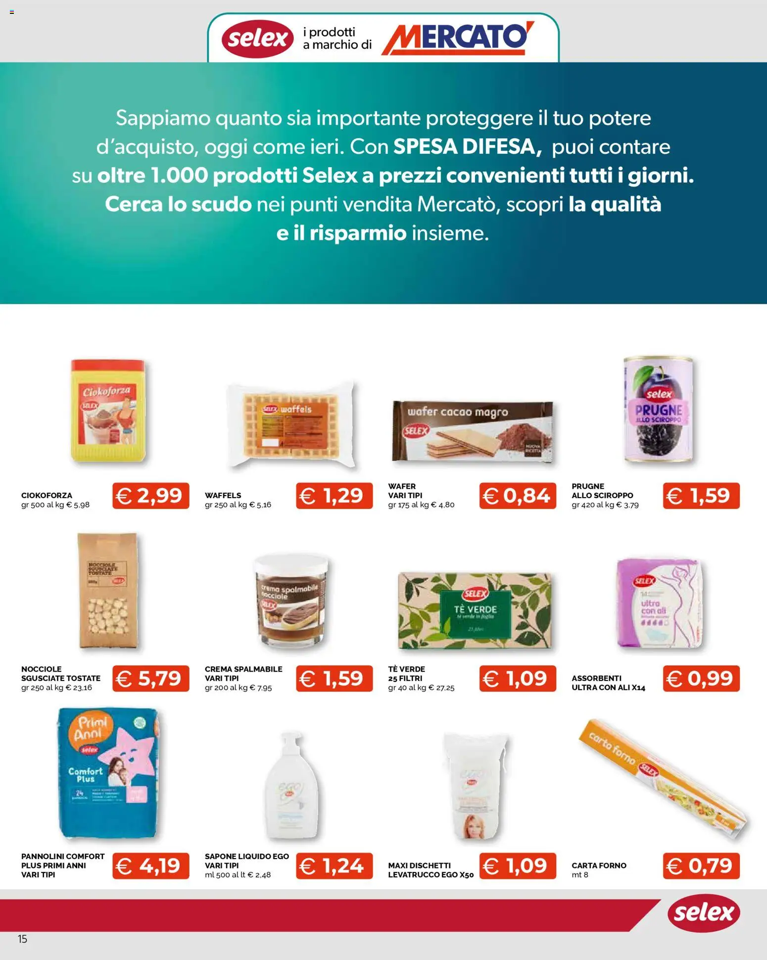 Volantino Mercatò del 23.03.2026 | Pagina: 15 | Prodotti: Tè, Nocciole, Cacao, Carta forno