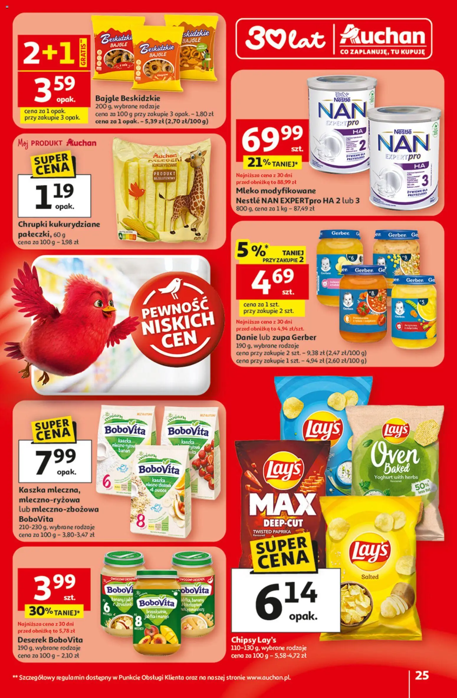 Auchan Gazetka - 30 Lat Hipermarket od 29.01.2026 | Strona: 25 | Produkty: Mango, Chipsy, Chrupki, Mleko