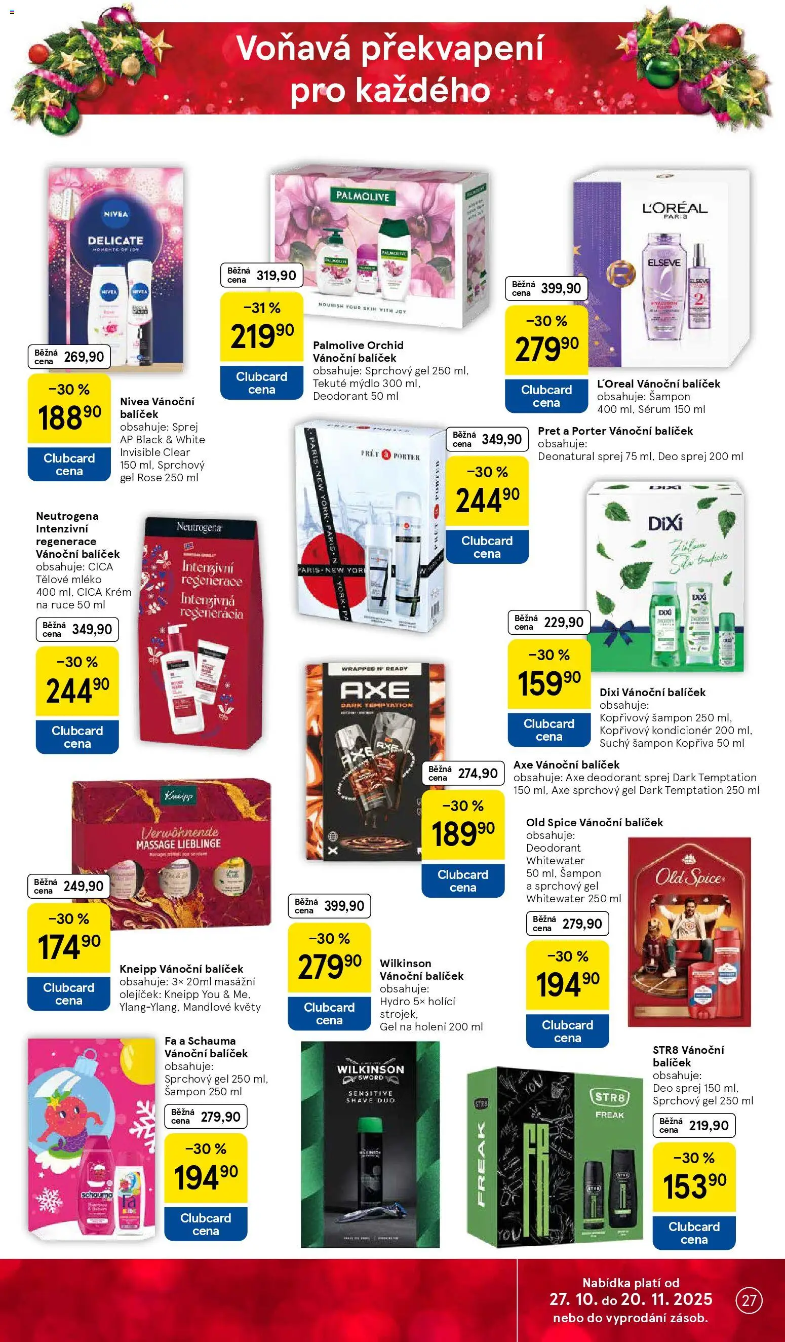 Tesco Black Friday od 05.11.2025 | Strana: 27 | Produkty: Gel na holení, Krém, Suchý šampon, Kondicionér