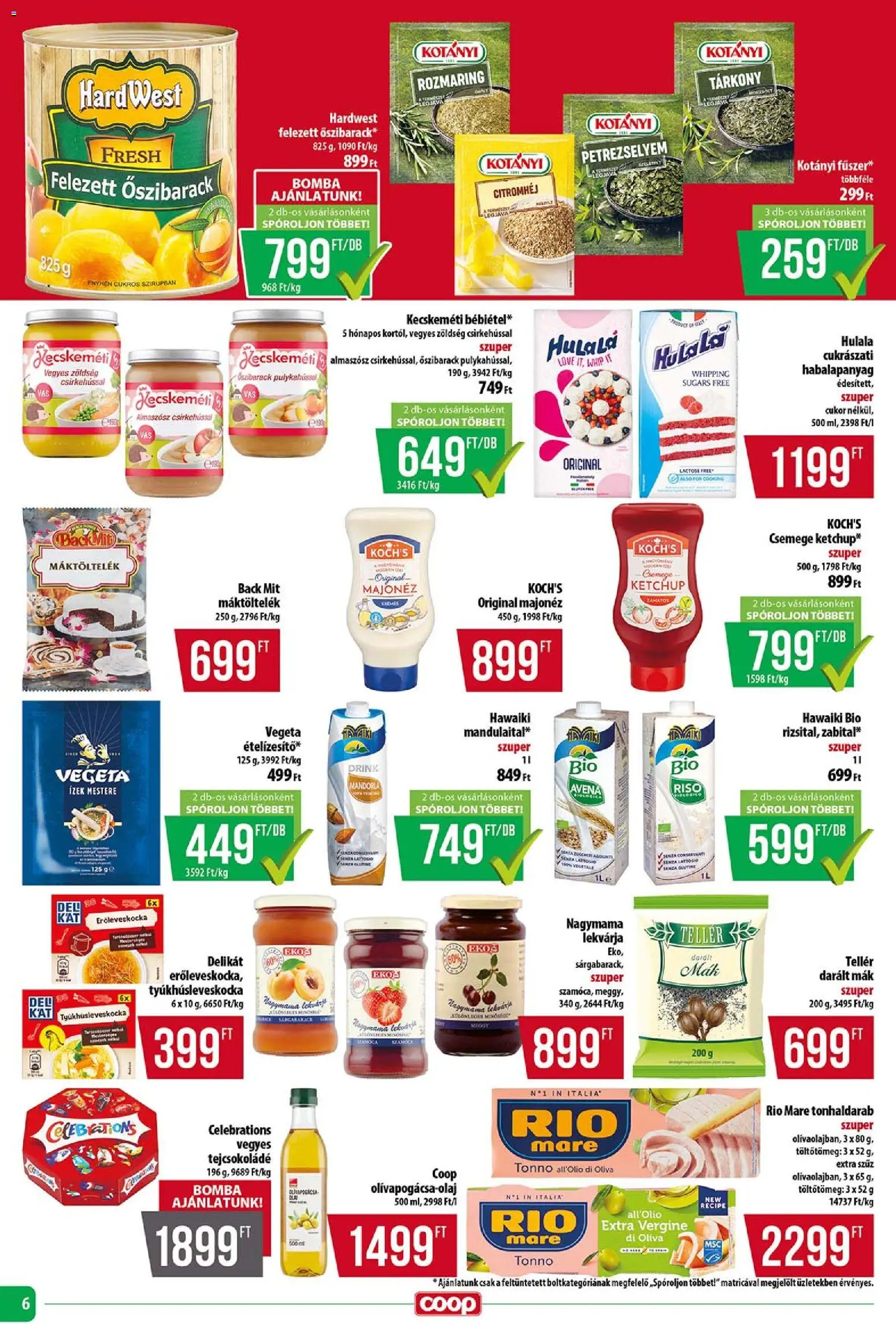 COOP Szolnok akciós ujság - amely érvényes a következő dátumtól: 13.11.2025 | Oldal: 6 | Termékek: Vegeta, Zöldség, Majonéz, Cukor