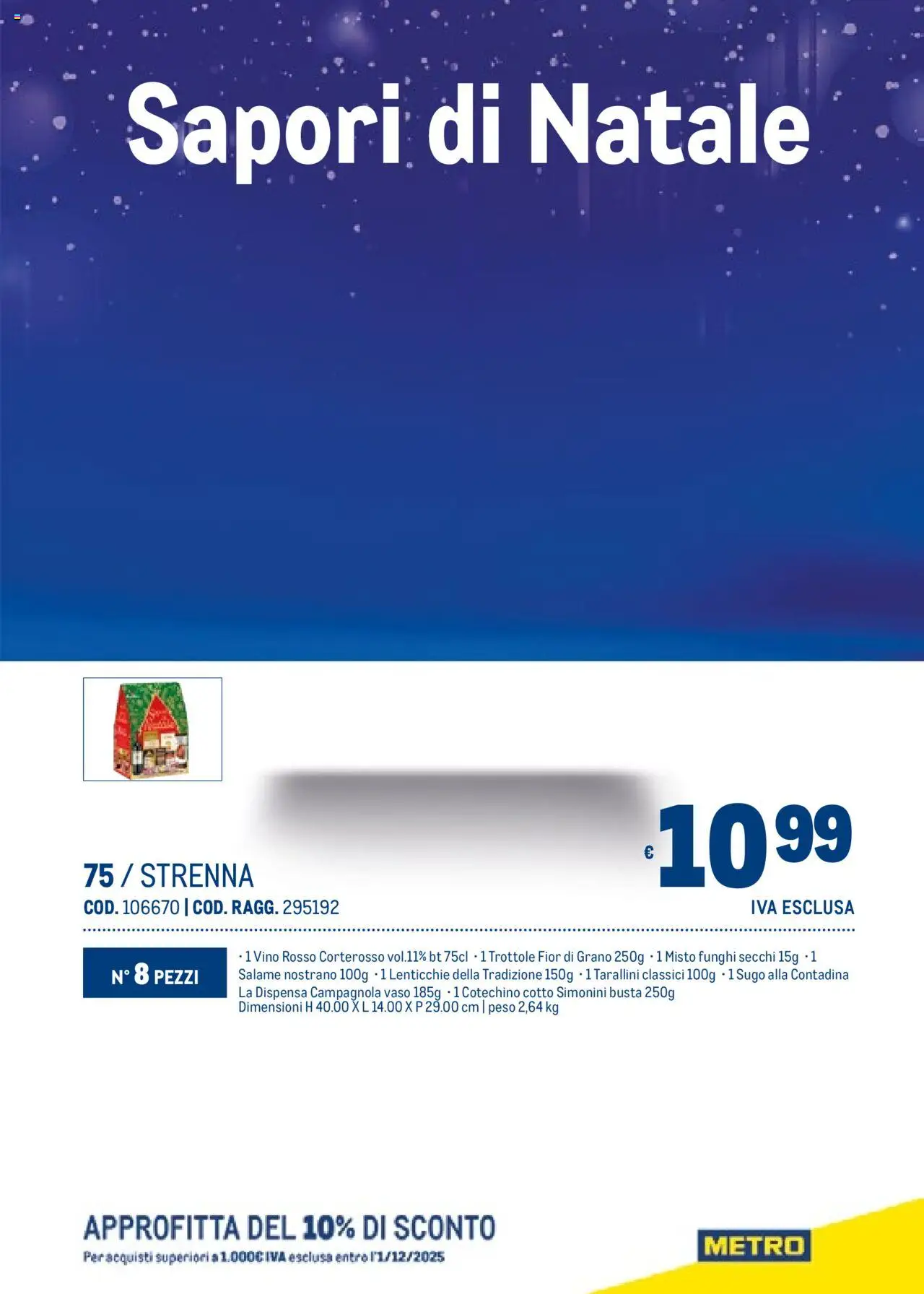 Volantino Metro del 06.11.2025 | Pagina: 75 | Prodotti: Salame, Lenticchie, Sugo, Cotechino
