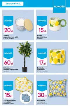 Pogląd oferty "Pepco gazetka" - ważna od 02.04.2026 | Strona: 5 | Produkty: Drzewko cytrynowe, Poduszka, Krzesło, Doniczka