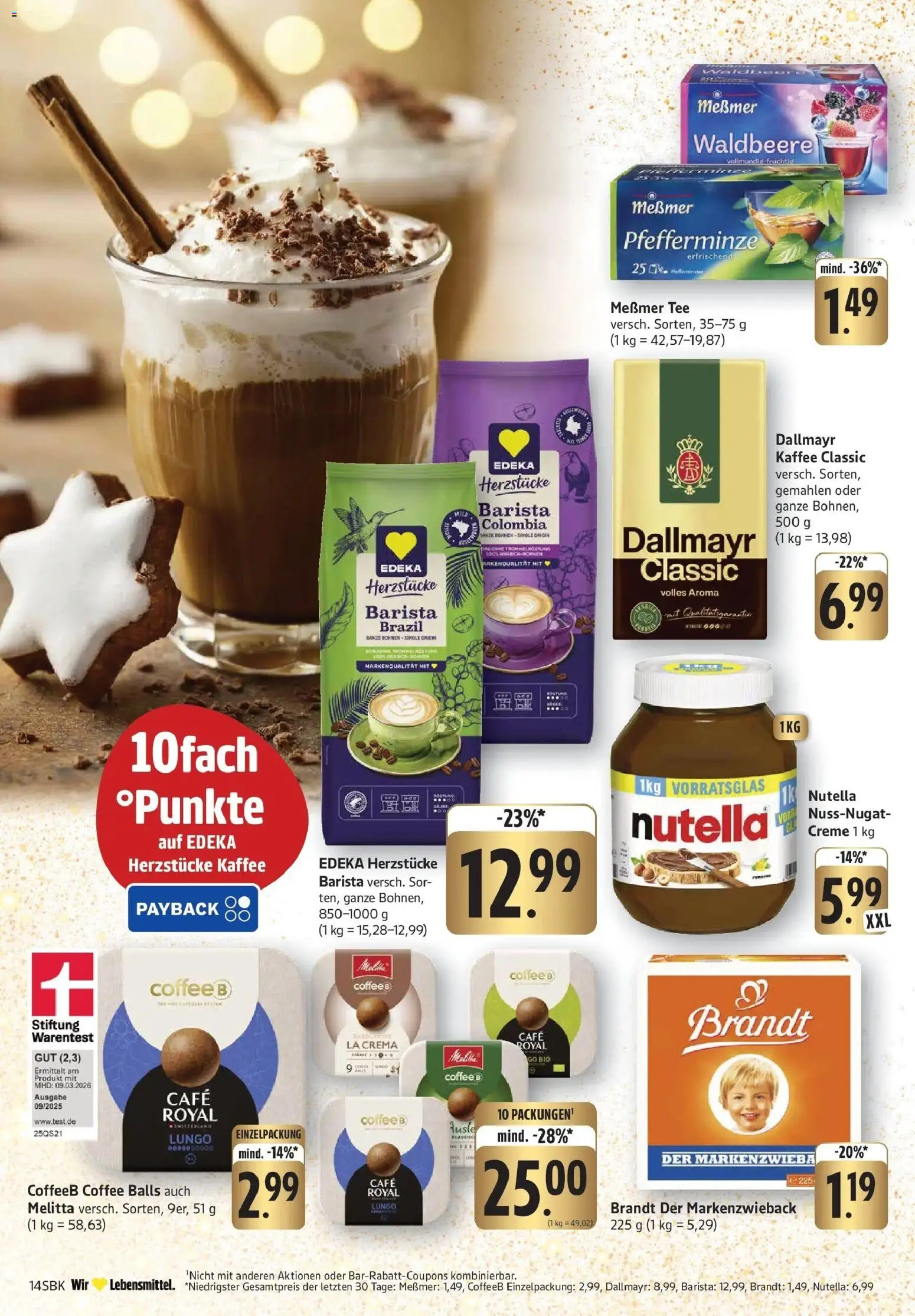 Edeka prospekt Pirmasens	 – gültig ab 08.12.2025 | Seite: 16 | Produkte: Kaffee, Messmer, Creme, Tee
