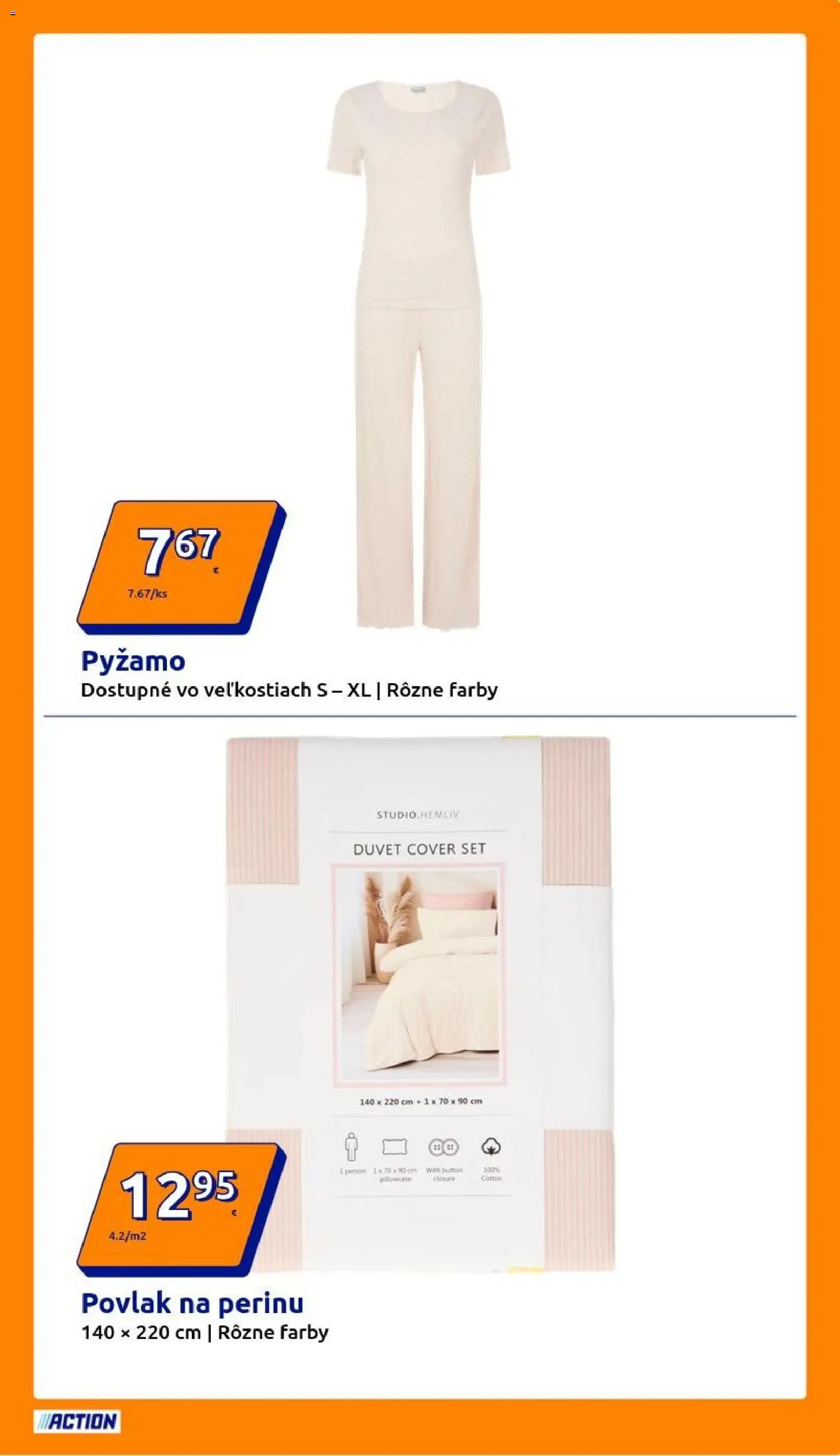 Nové Action akcie – leták je platný od 18.02.2026 | Strana: 11 | Produkty: Pyžamo
