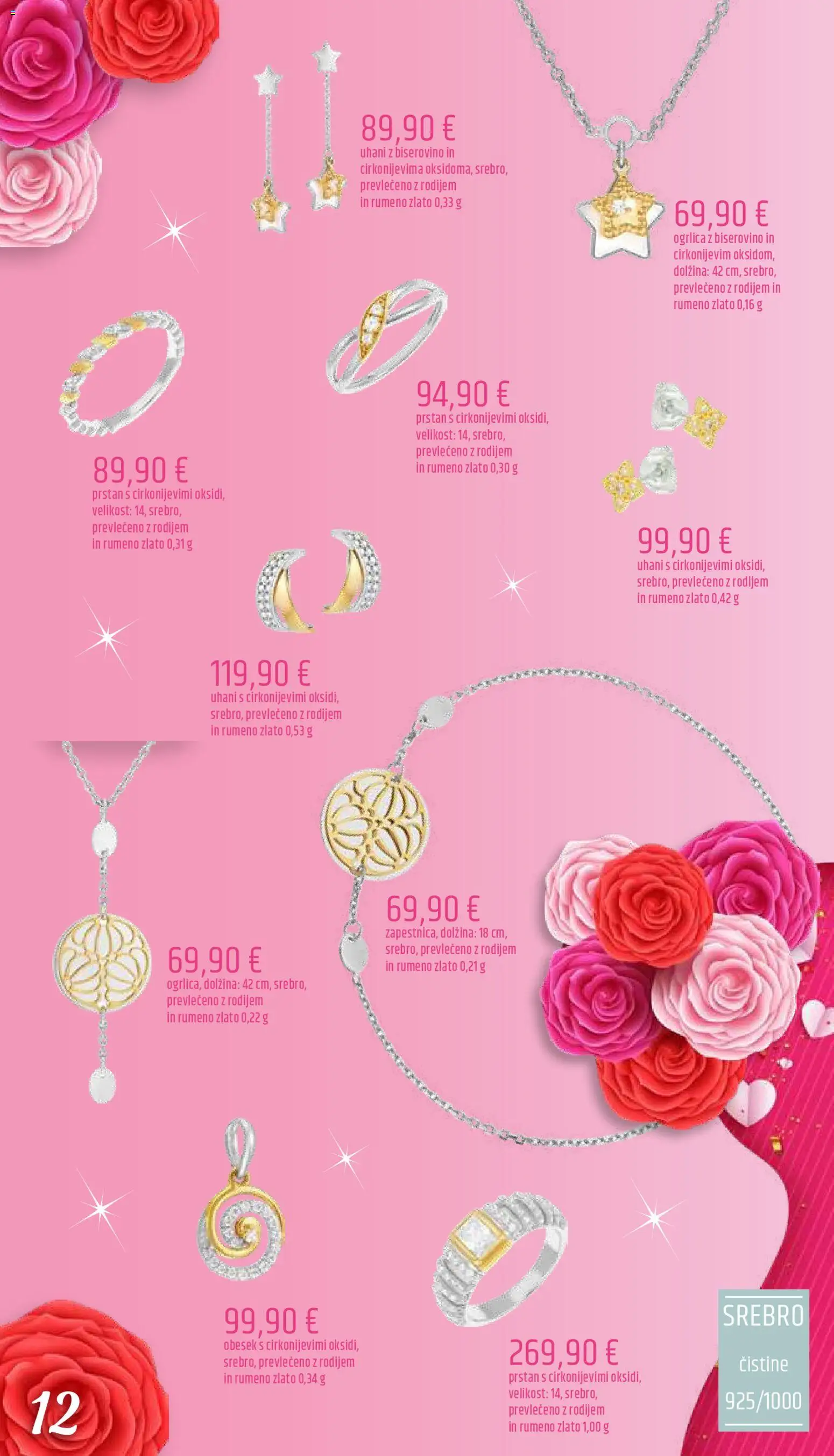 Novi E.leclerc katalog ponudbe – veljaven od 06.03.2026 | Stran: 12 | Izdelki: Prstan, Uhani