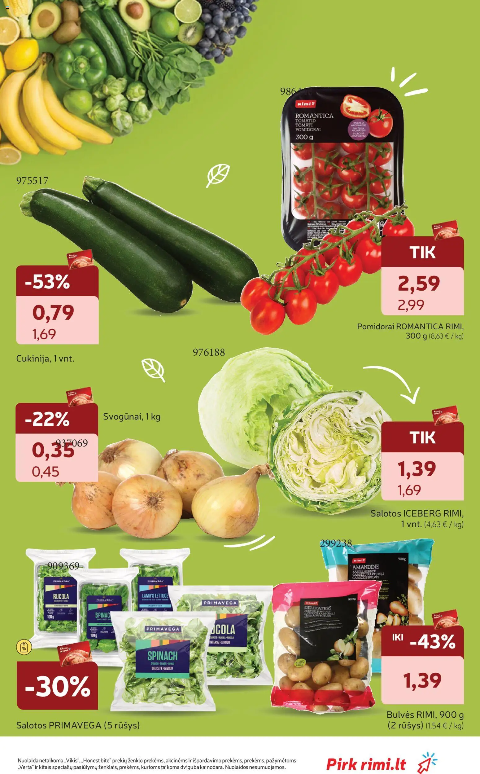 Rimi akcijos nuo 31.03.2026 | Puslapis: 19 | Prekių: Salotos, Bulvės, Pomidorai