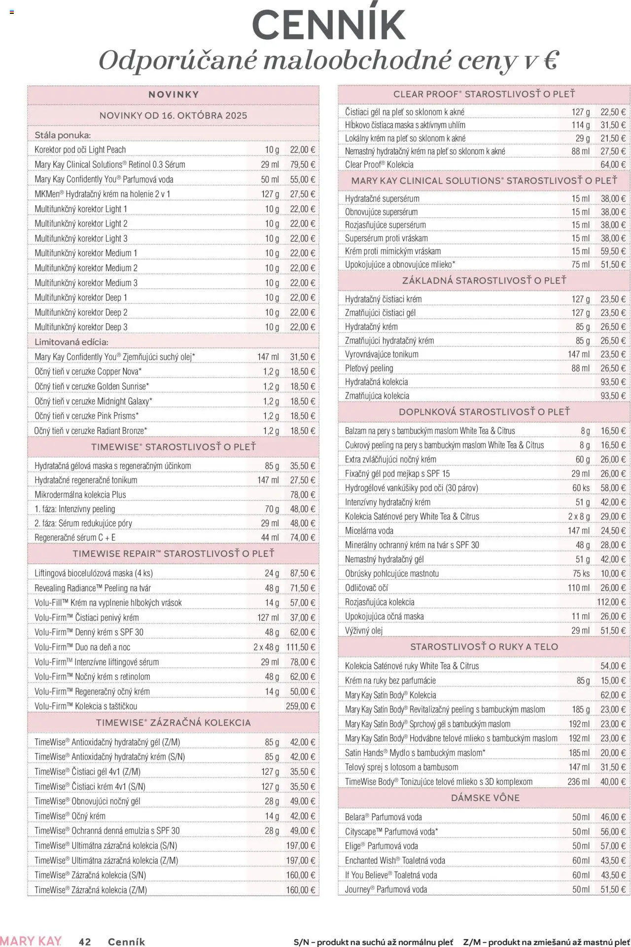 Nové Mary Kay akcie – leták je platný od 01.10.2025 | Strana: 42 | Produkty: Olej, Korektor, Odličovač, Telové mlieko