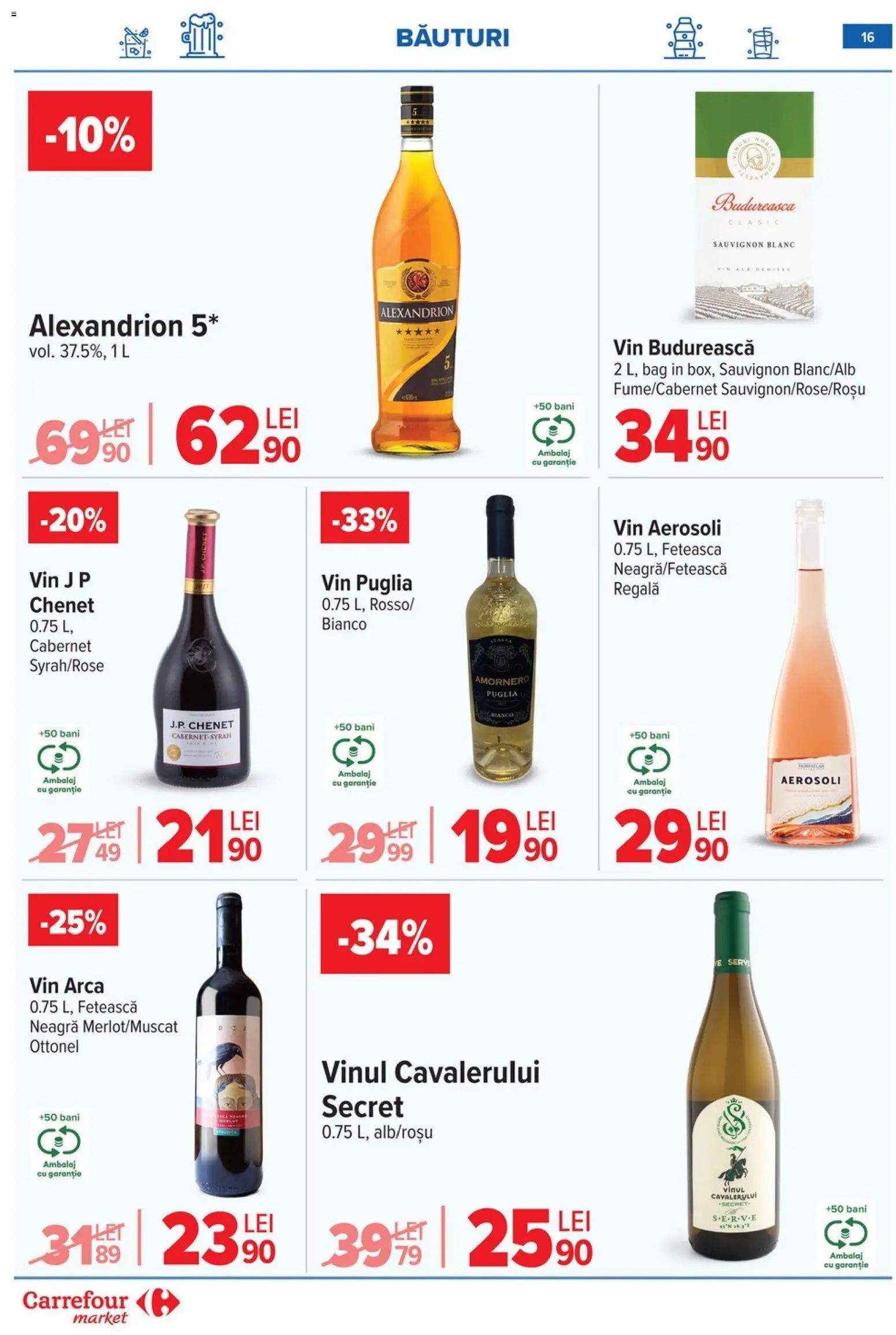 Noul catalog Carrefour – valabil de la 21.01.2026 | Pagină: 16 | Produse: Vin