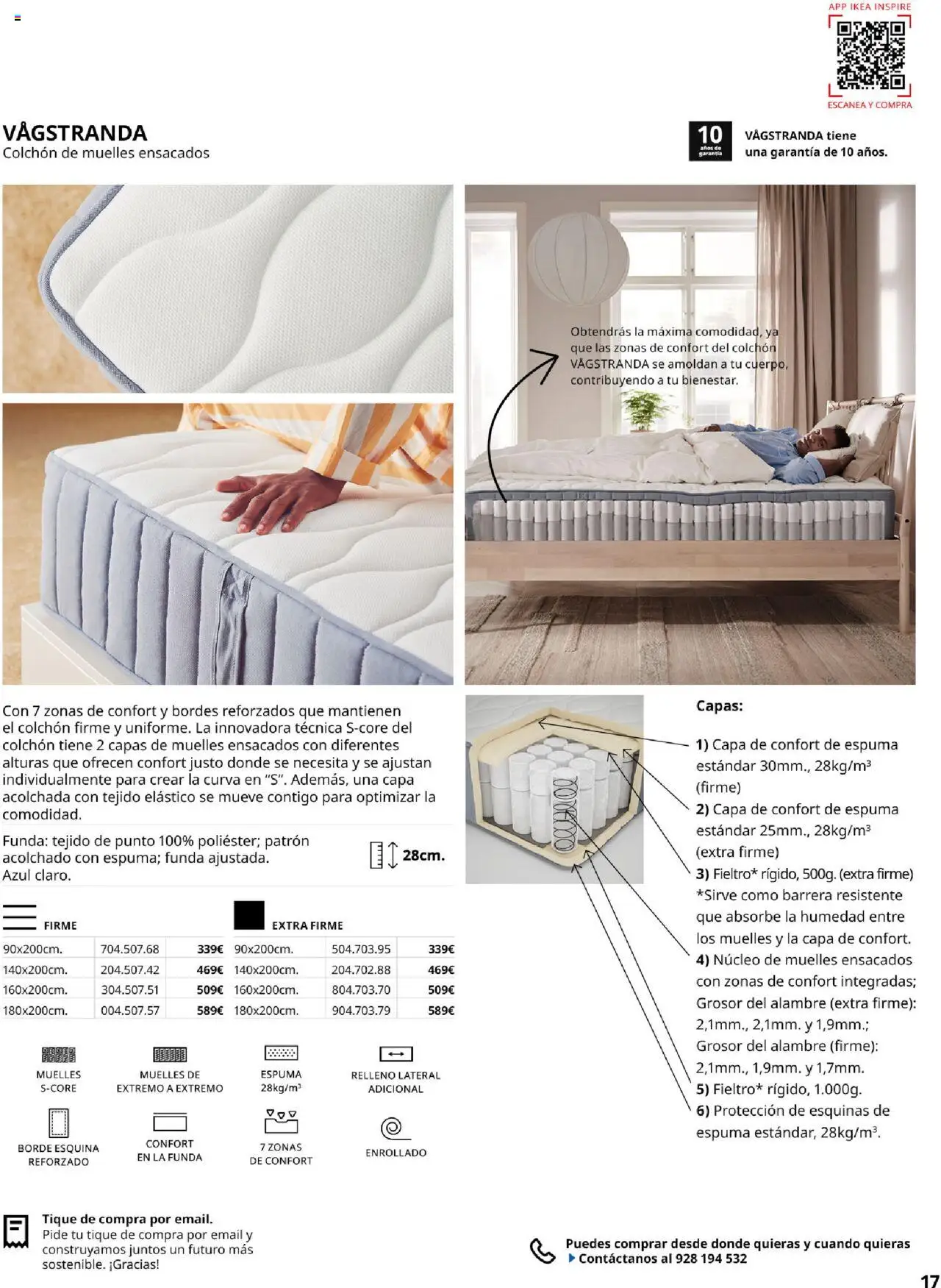 Catálogo IKEA Confort │ válido desde el 04.02.2025 | Página: 17 | Productos: Colchon, Funda