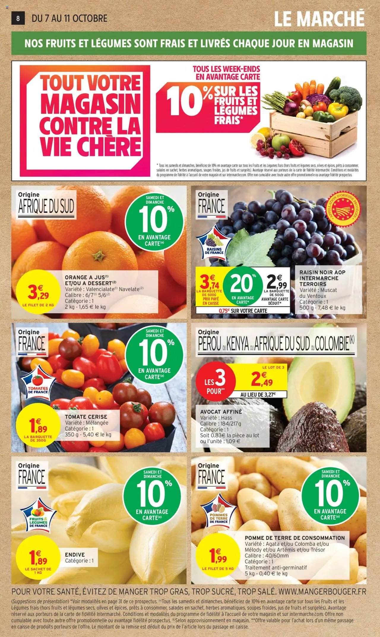 {H1} | Page: 8 | Produits: Pomme, Pomme de terre, Endive, Jus