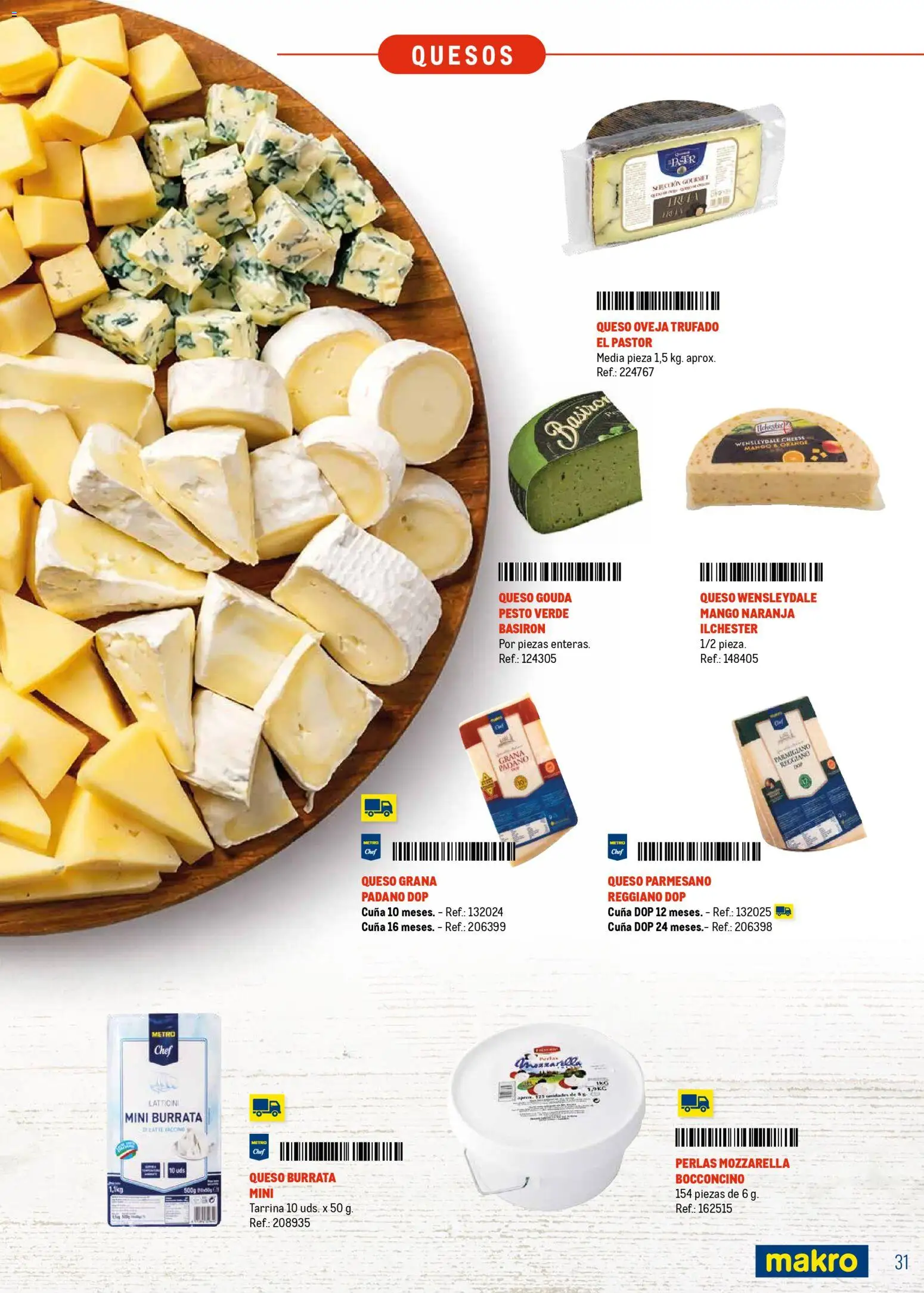 Makro Especial Catering Prat │ válido desde el 16.03.2026 | Página: 31 | Productos: Queso, Ρούτερ, Queso Gouda, Cuna