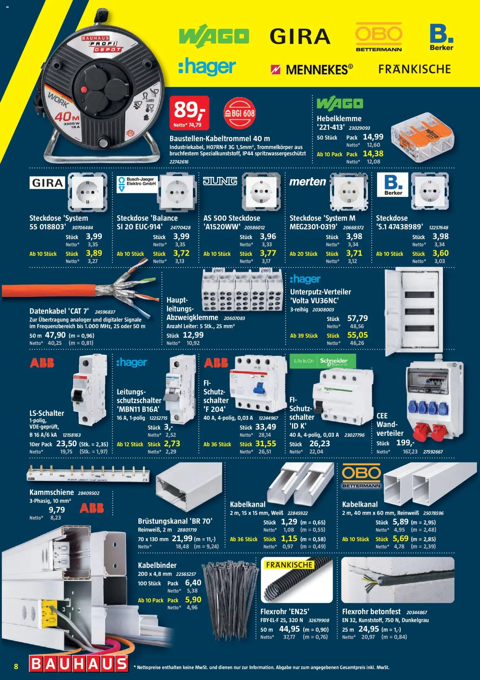 Bauhaus Prospekt 	 – gültig ab 11.04.2026 | Seite: 8 | Produkte: Steckdose
