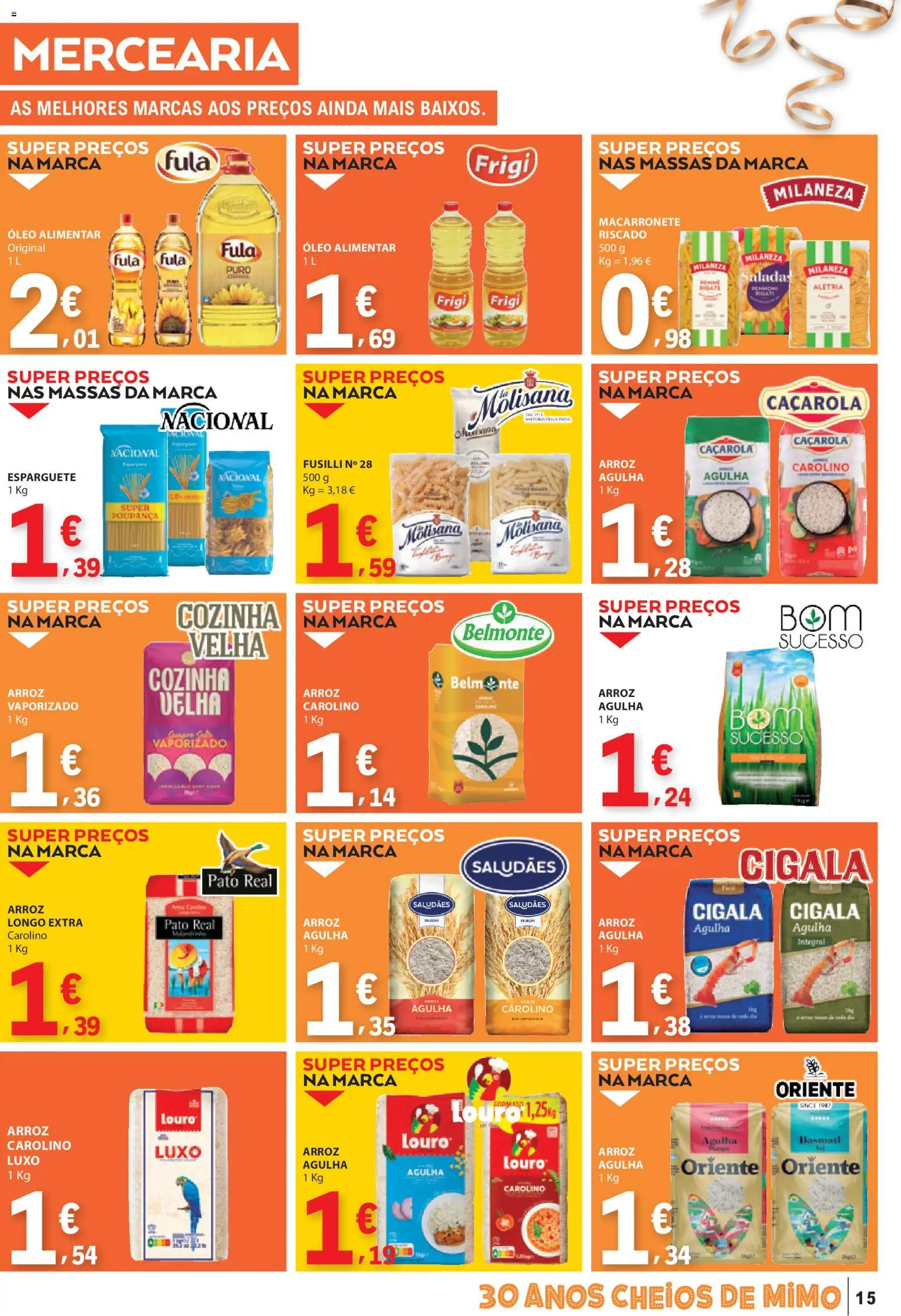 E.Leclerc folheto │ válido de 26.12.2025 | Página: 15 | Produtos: Esparguete, Milaneza, Louro, Arroz