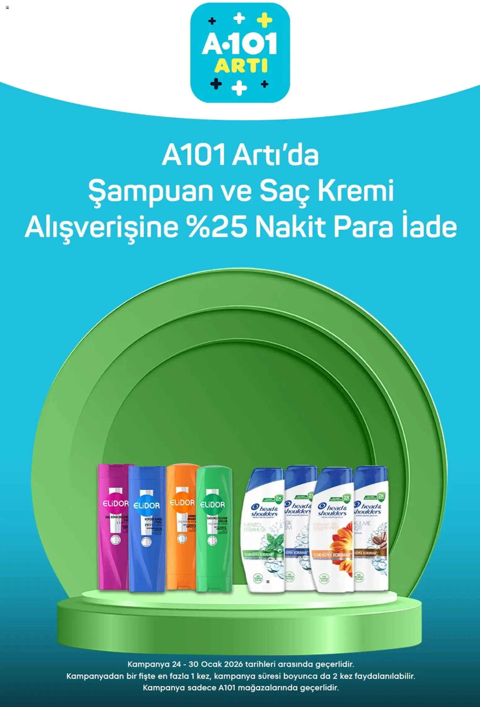 A101 Arti - 24.01.2026 tarihinden itibaren geçerlidir | Sayfa: 3 | Ürünler: Şampuan, Saç Kremi, Ocak