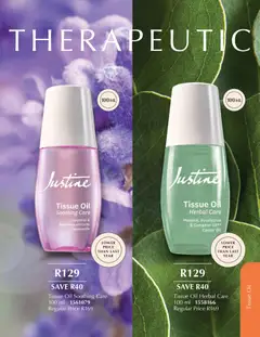 Justine specials catalogue – valid from 01.04.2026 | Page: 89 | Products: Tissue oil, Oil