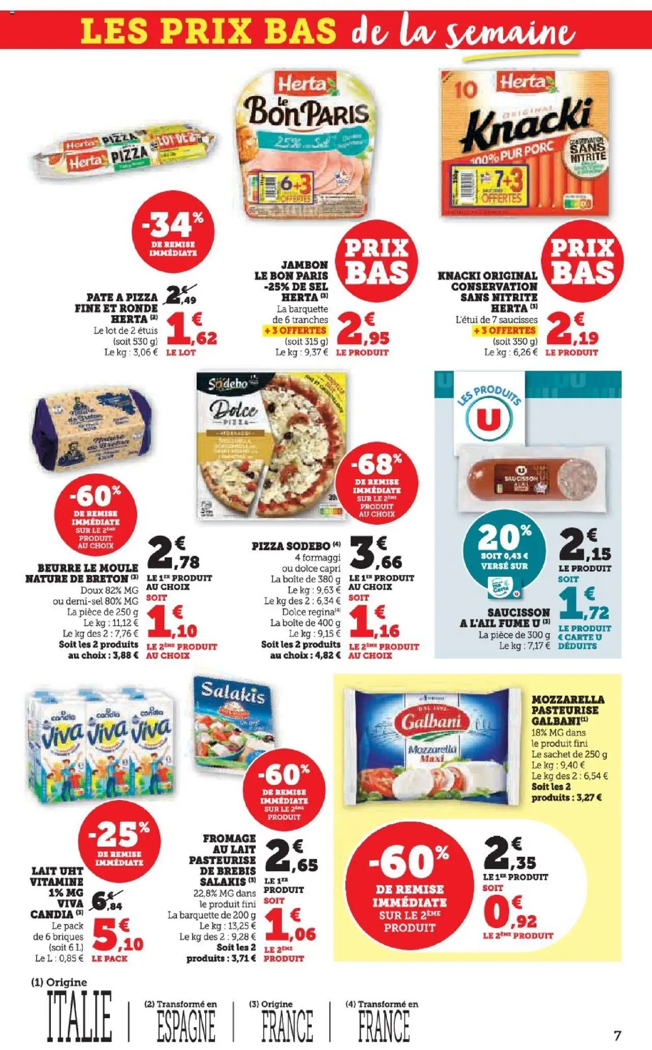  | Page: 7 | Produits: Saucisson, Briques, Sel, Jambon