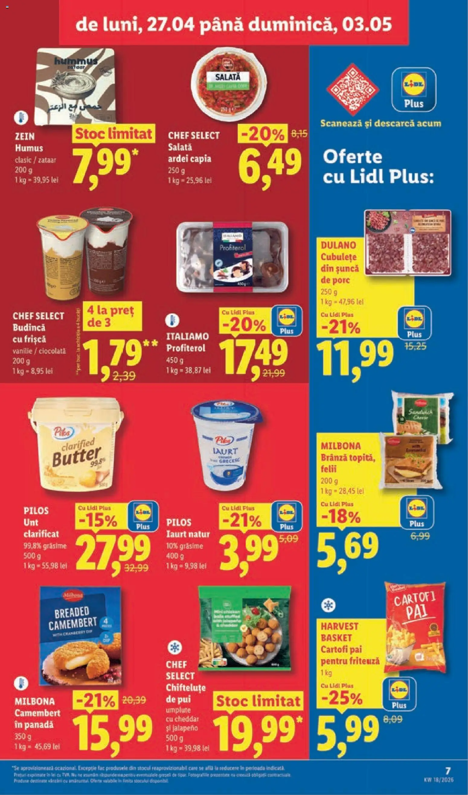 Noul catalog Lidl – valabil de la 27.04.2026 | Pagină: 7 | Produse: Friteuză, Hacıyatmaz Kedi Oyuncağı, Ardei, Salată