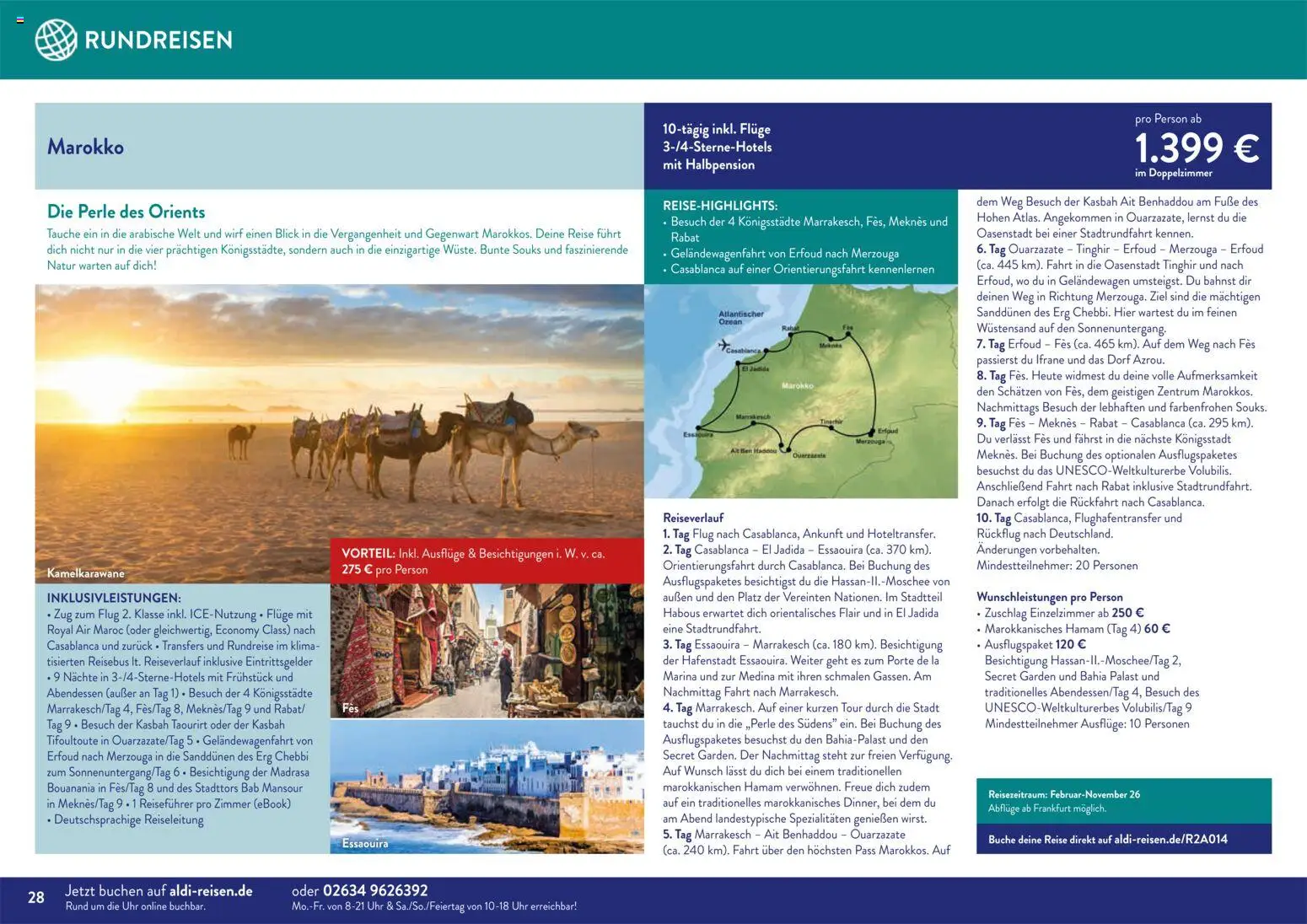 Aldi Reisen Traumreisen – gültig ab 01.11.2025 | Seite: 28 | Produkte: Uhr