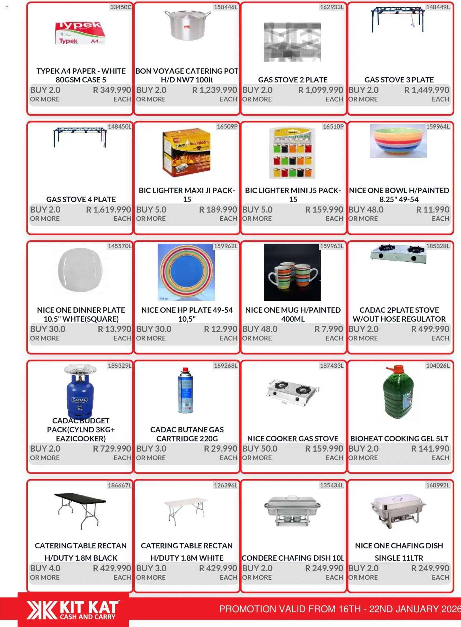 New KIT KAT Cash & Carry catalogue – valid from 16.01.2026 | Page: 28 | Products: Plate, Table, Mug, Gas stove