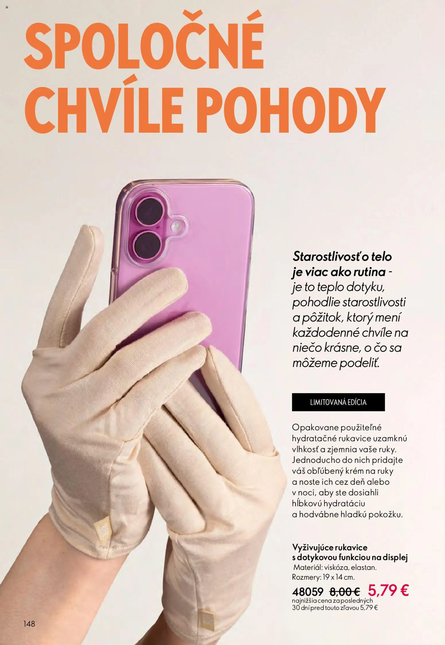 Nové Oriflame akcie – leták je platný od 06.05.2026 | Strana: 148 | Produkty: Krém na ruky, Krém, Rukavice