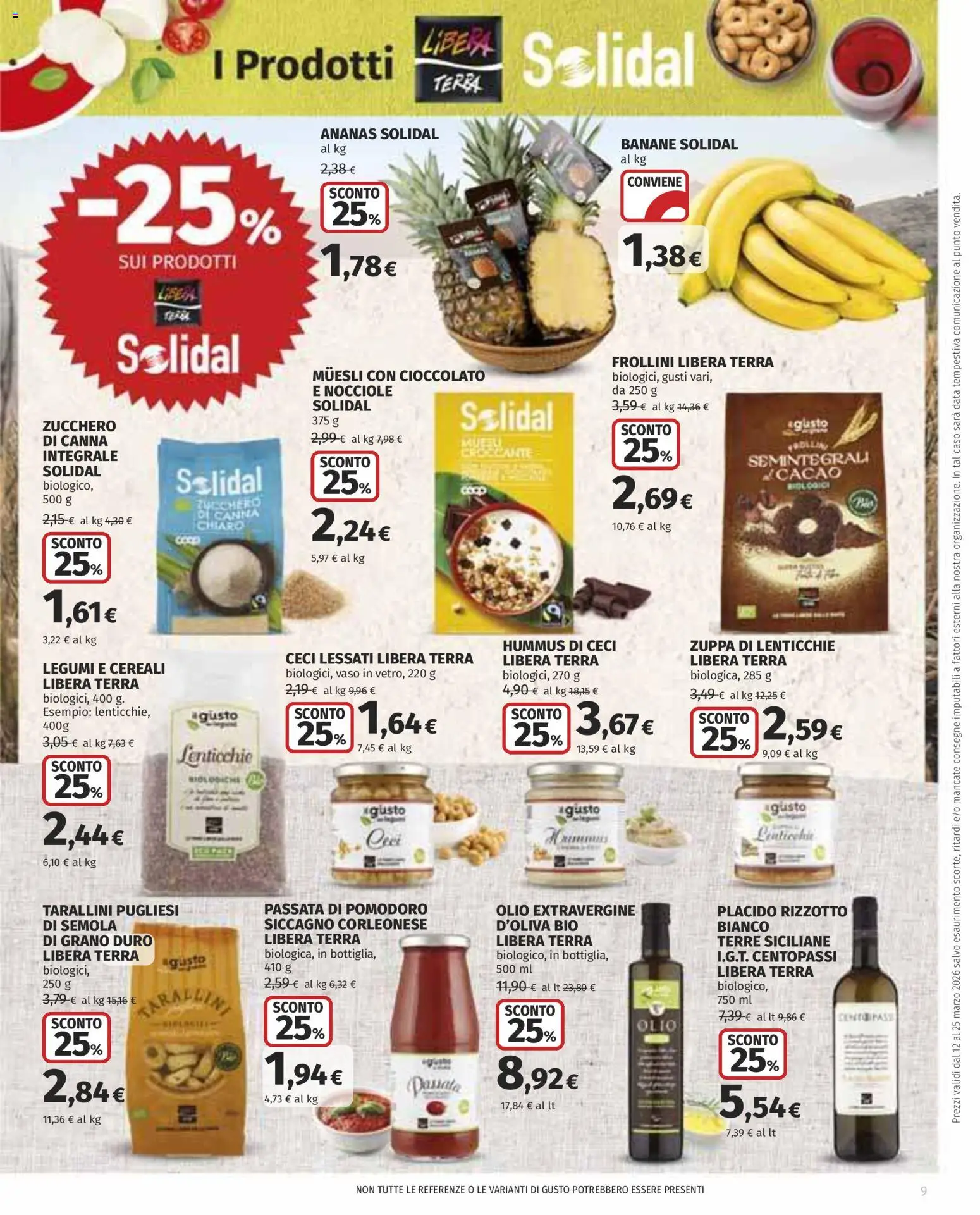 Volantino COOP del 12.03.2026 | Pagina: 9 | Prodotti: Olio, Ananas, Data, Cacao
